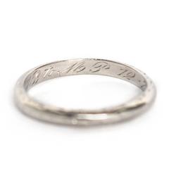 1930s Art Deco Platinum Wedding Band