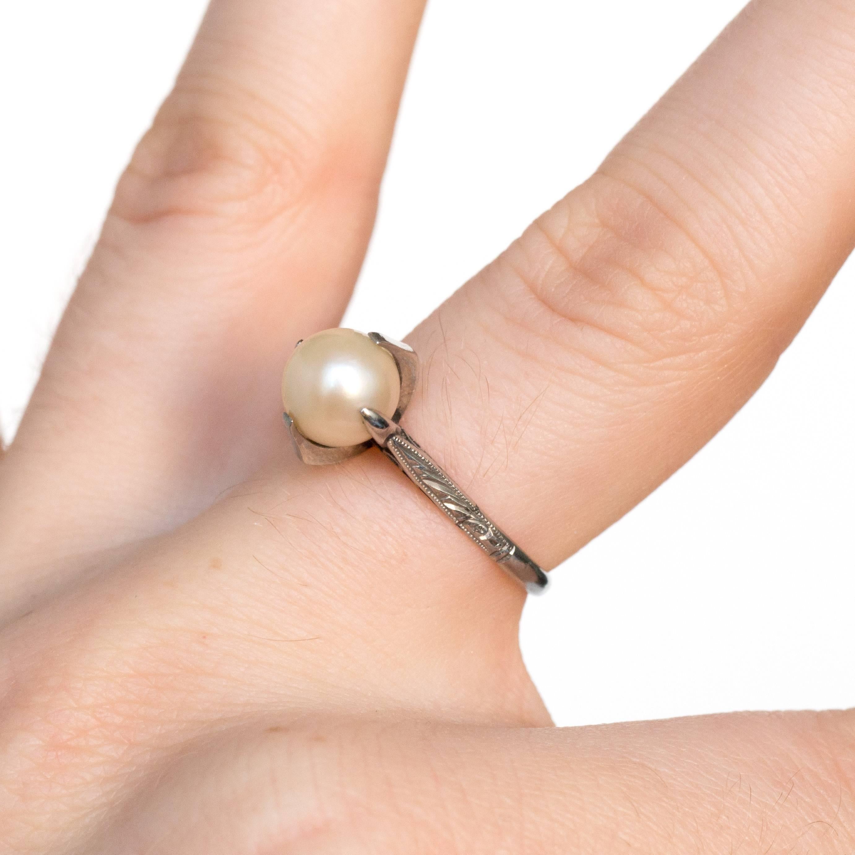 Women's 1890s Victorian 2 Carat Natural Pearl Platinum Engagement Ring