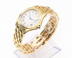 Cartier Cougar 18 Karat Yellow Gold Wrist Watch