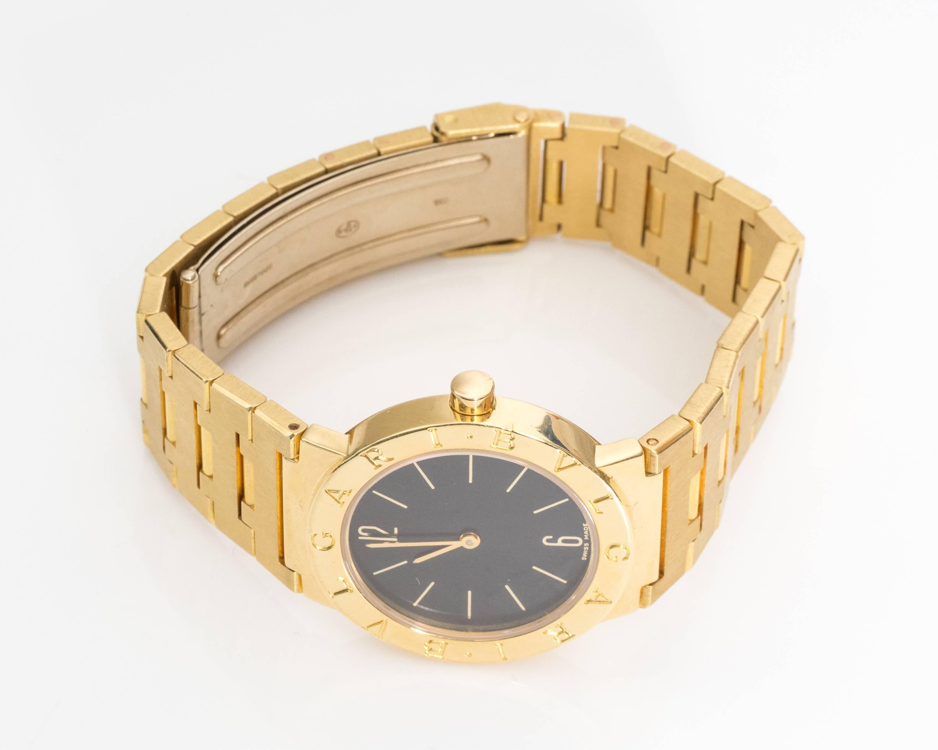 Bulgari Ladies 18 Karat Yellow Gold Wrist Watch 2
