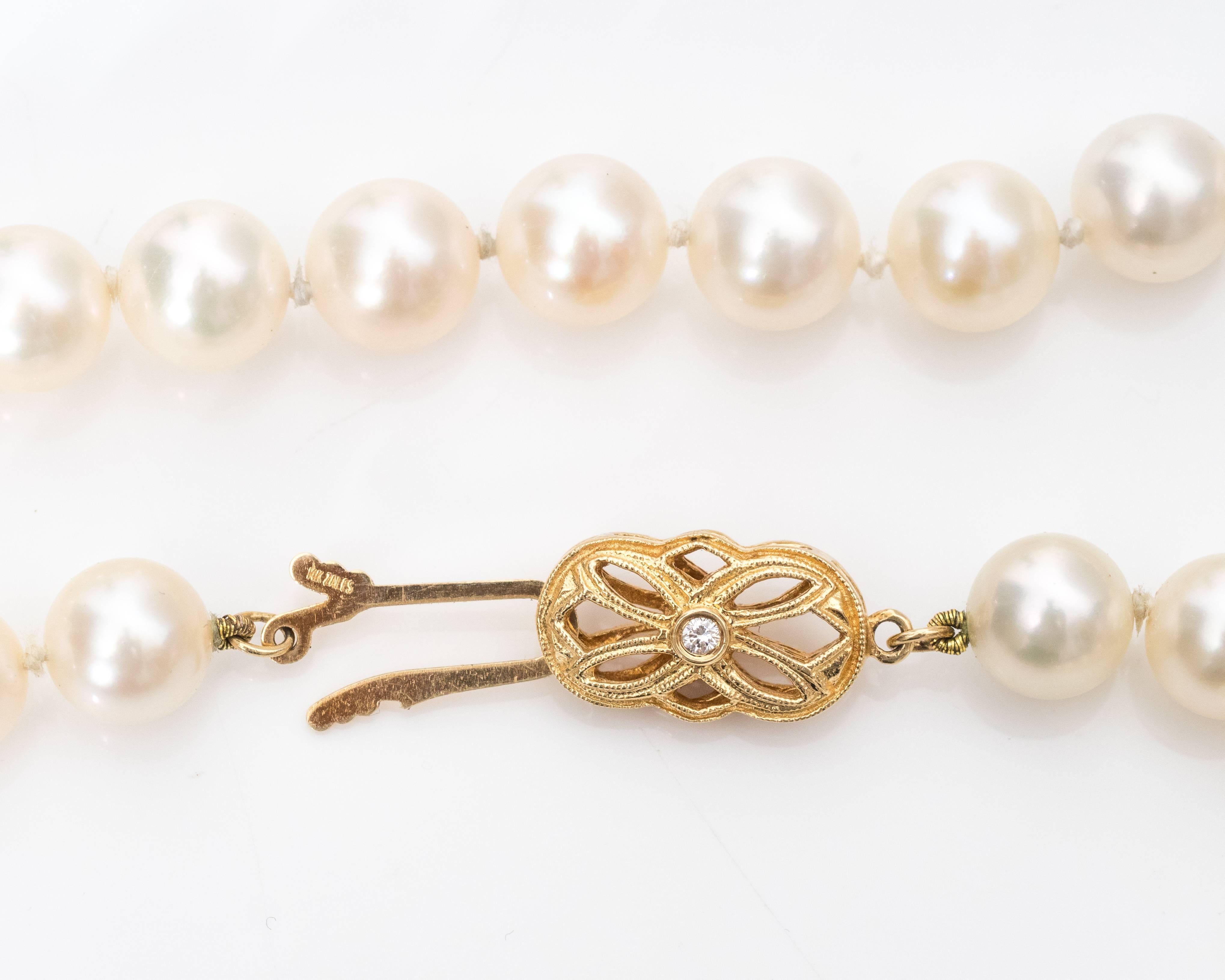 pearl necklace gold clasp