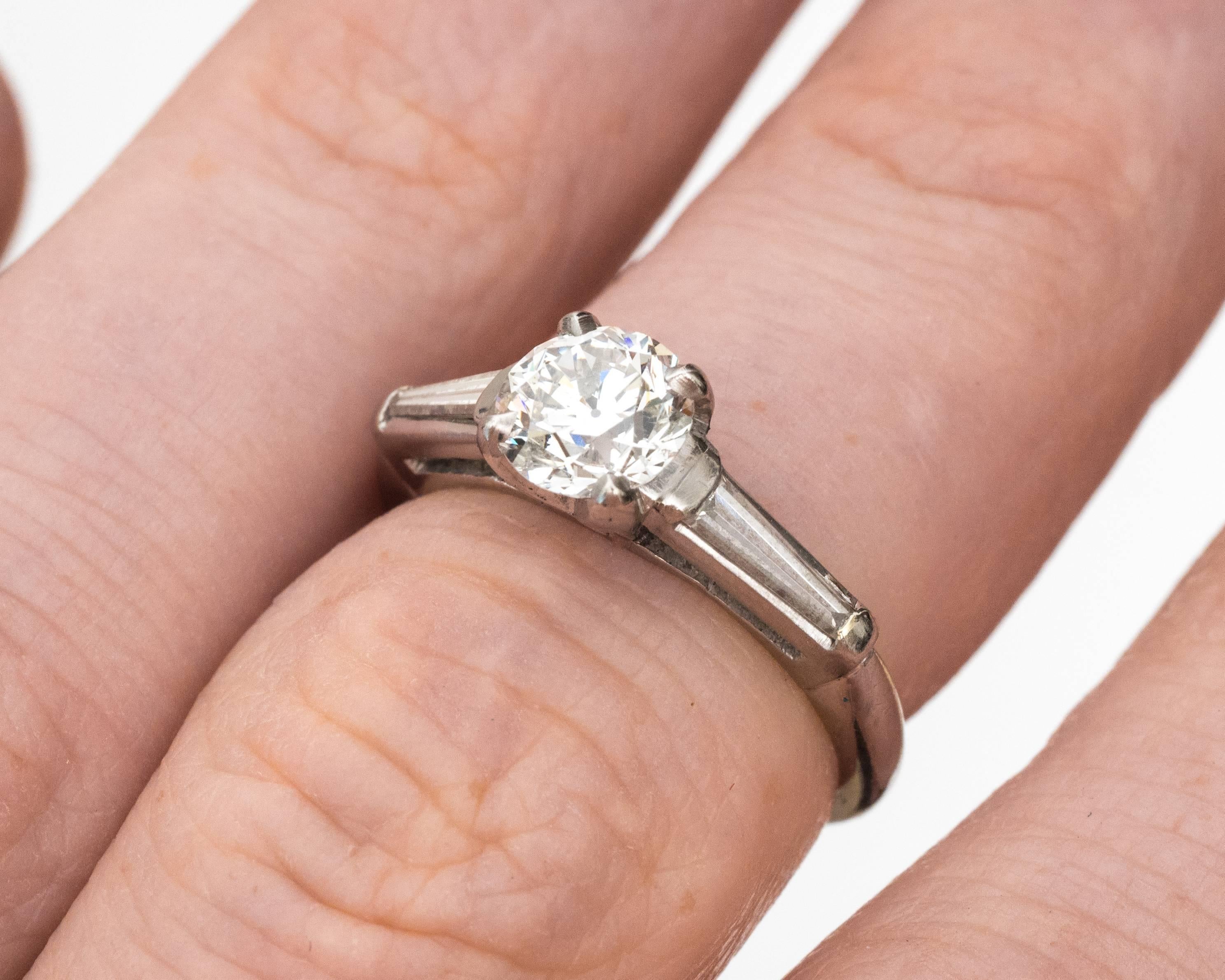 1920s 1.02 Carat GIA Certified Diamond Platinum Engagement Ring 1