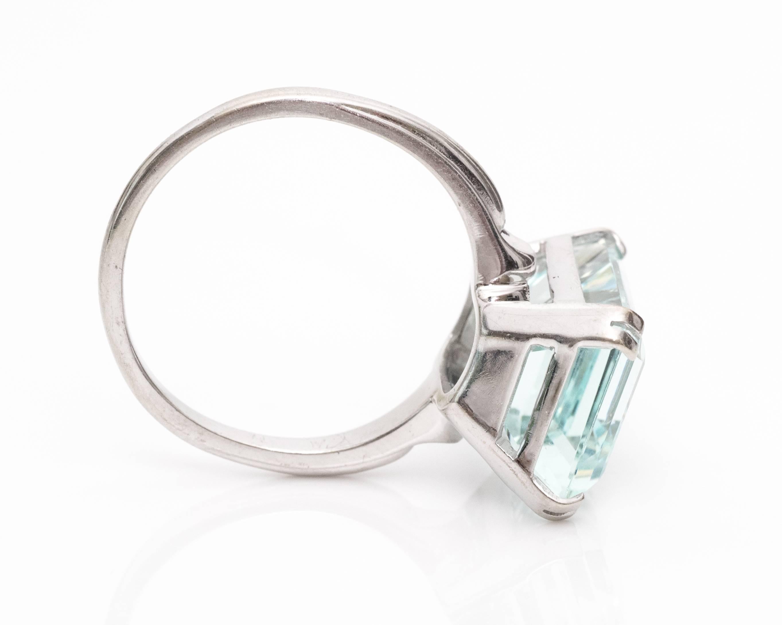 light aquamarine ring