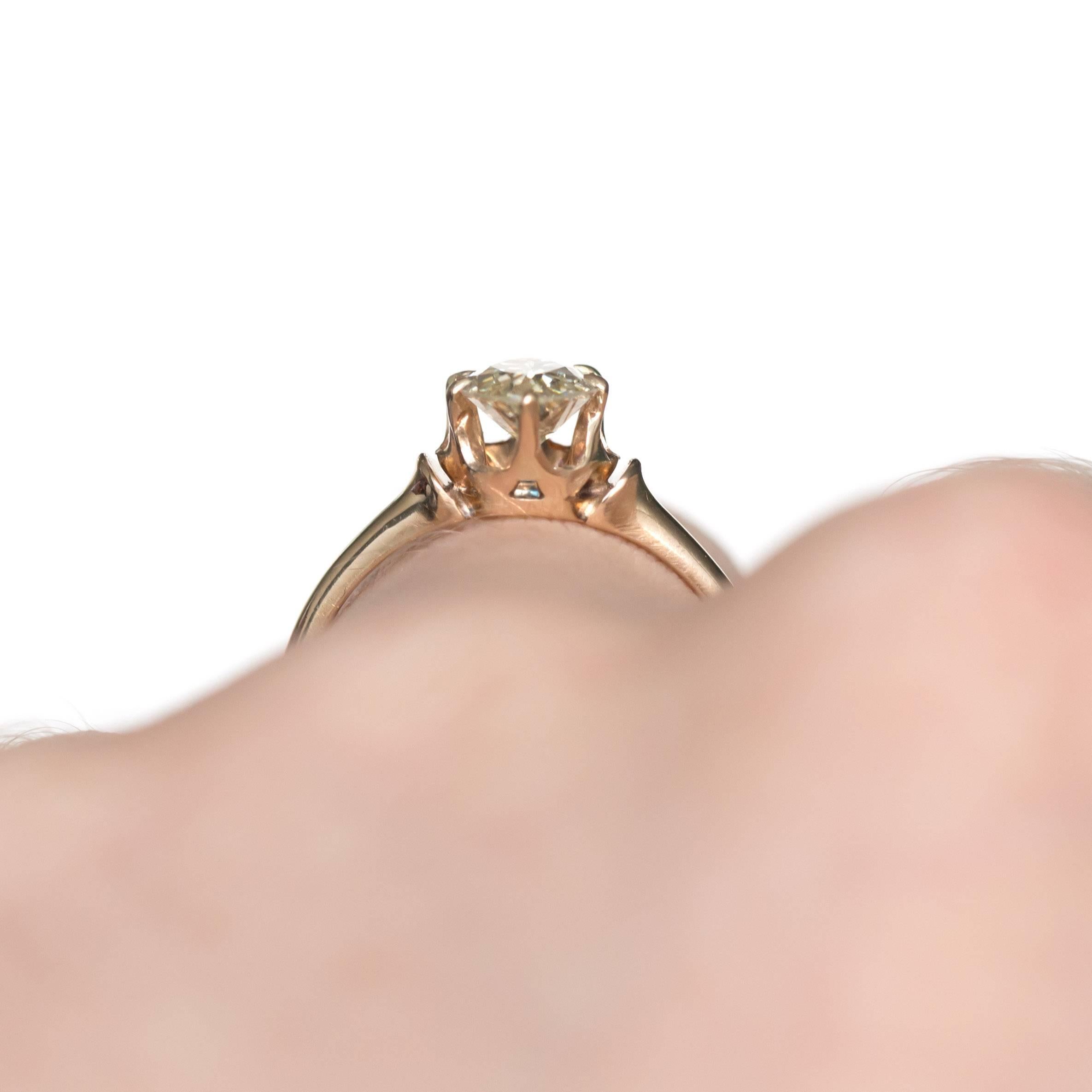 Women's 1890s Victorian Antique Marquise Cut Diamond Engagement Ring