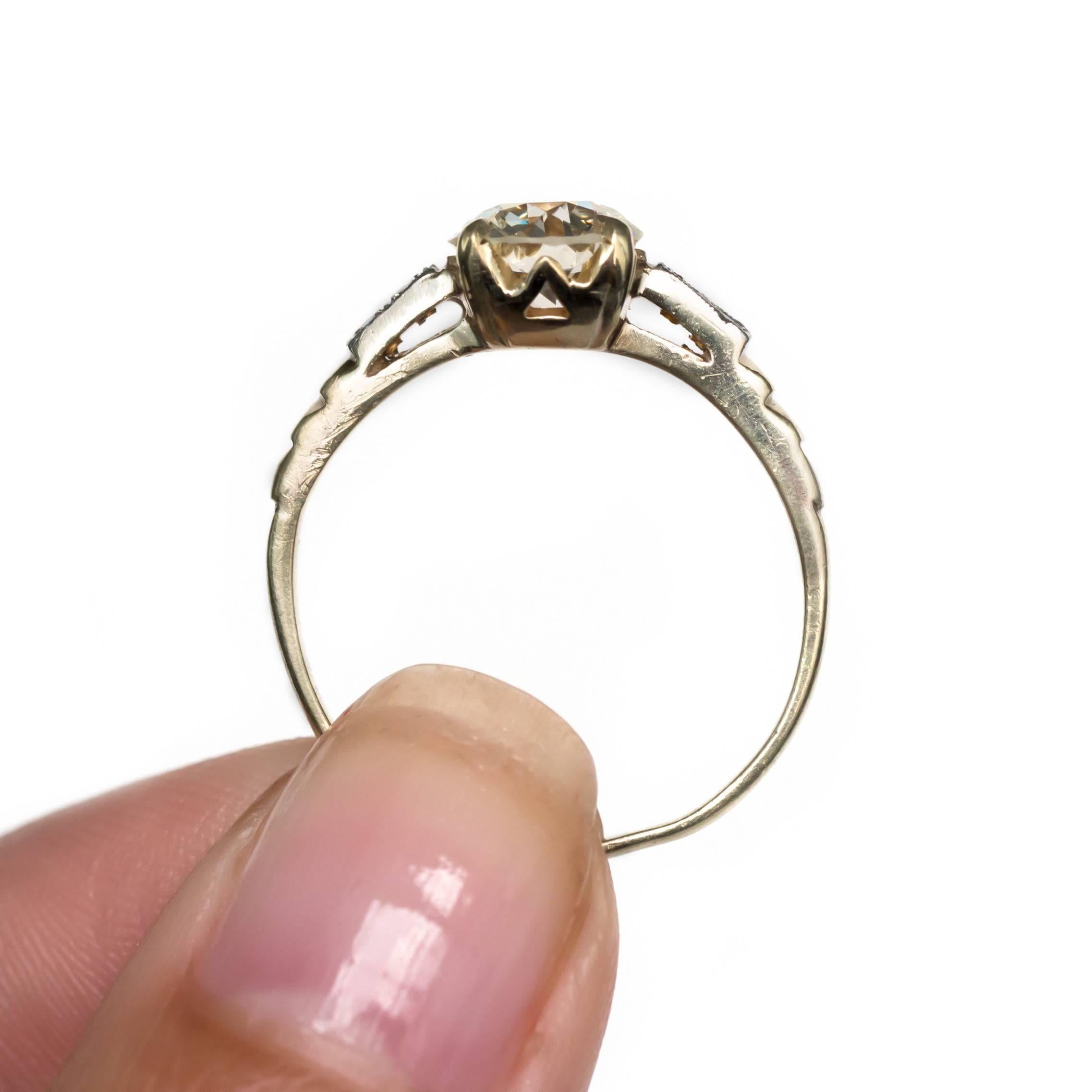 1910 Edwardian Old European Cut Diamond Engagement Ring 3