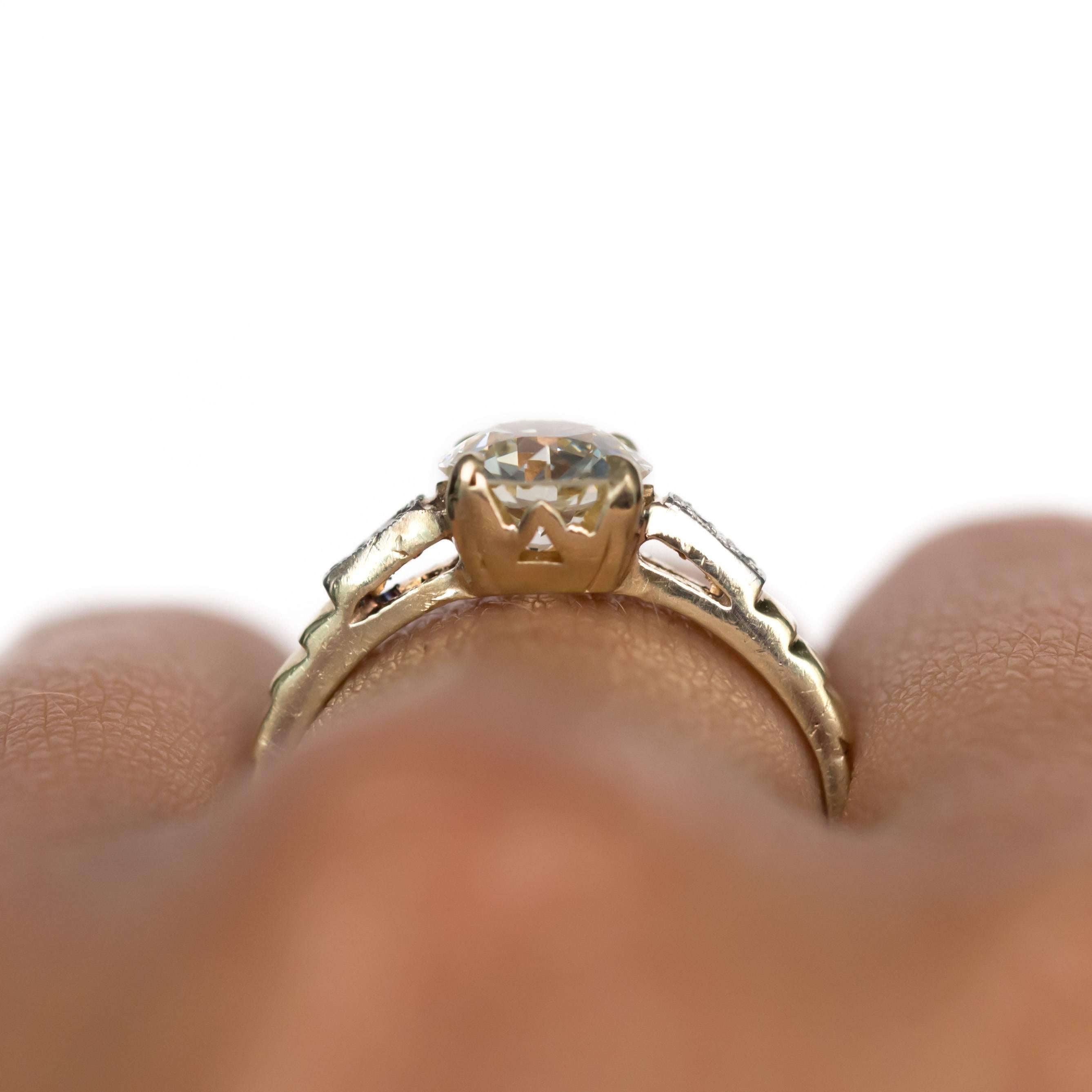 1910 Edwardian Old European Cut Diamond Engagement Ring 2