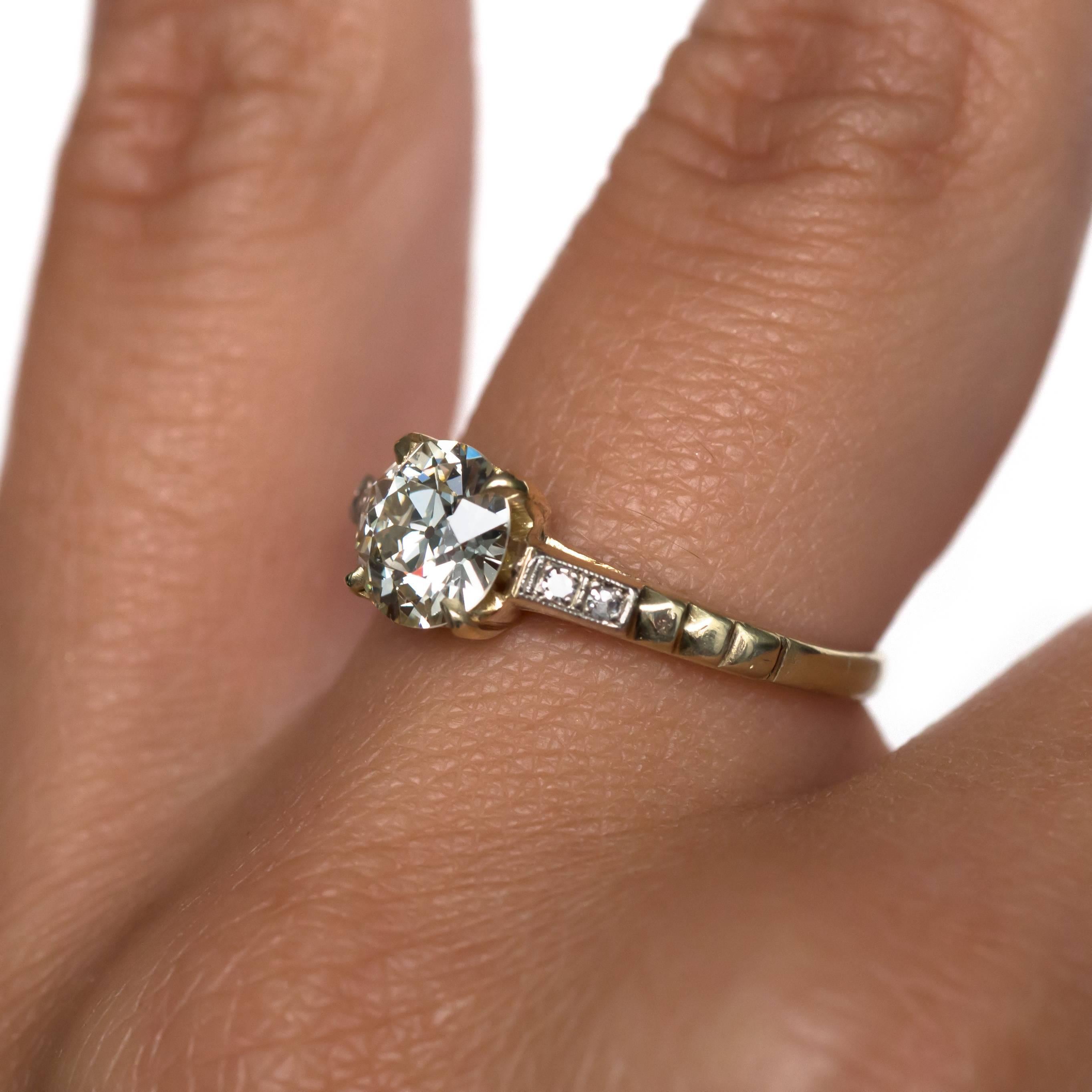 1910 Edwardian Old European Cut Diamond Engagement Ring 1