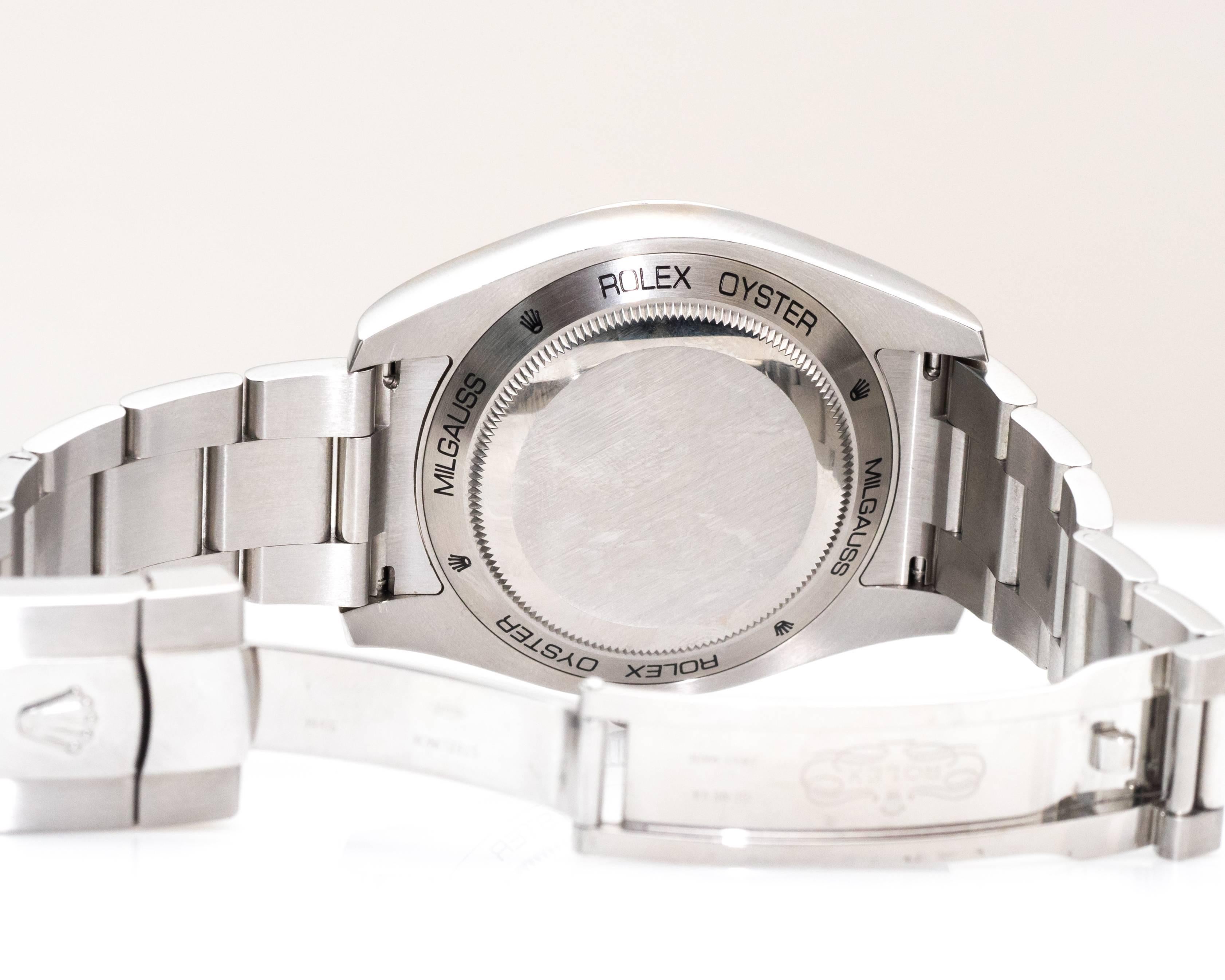 Rolex Stainless Steel Milgauss Automatic Wristwatch Ref 116400, 2008 1