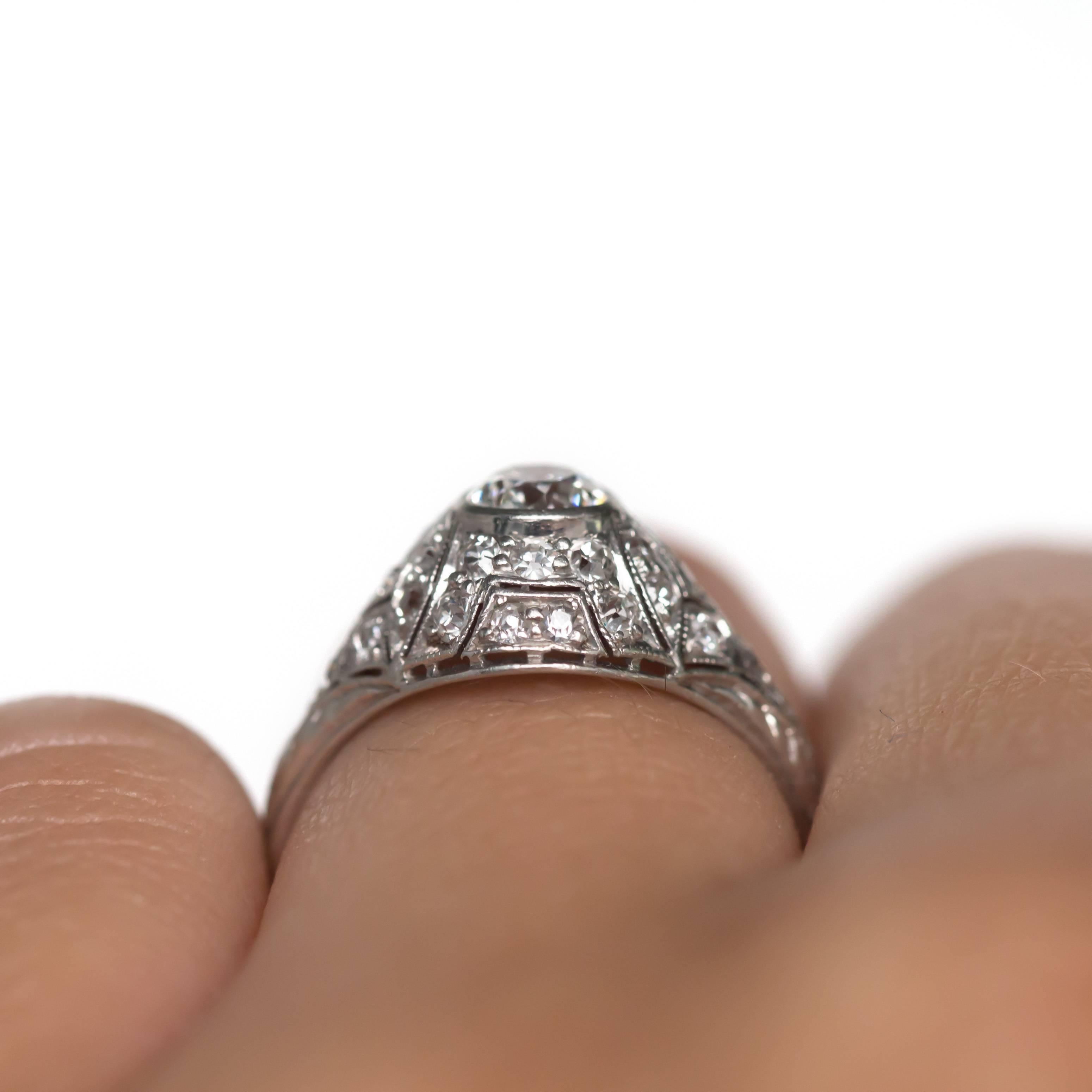 .40 Carat Platinum Diamond Engagement Ring In Excellent Condition In Atlanta, GA