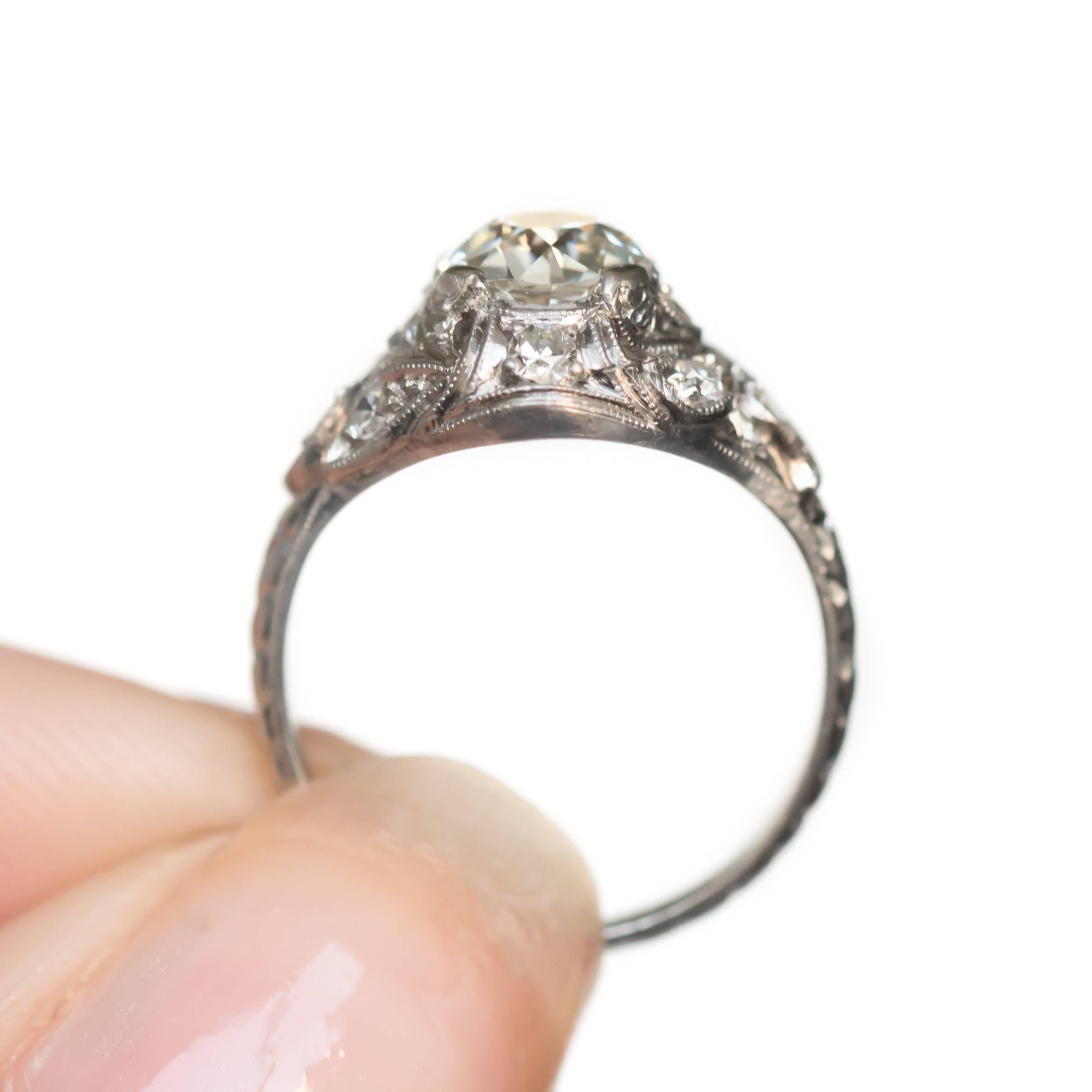 GIA Certified 0.76 Carat Diamond Platinum Engagement Ring In Excellent Condition In Atlanta, GA
