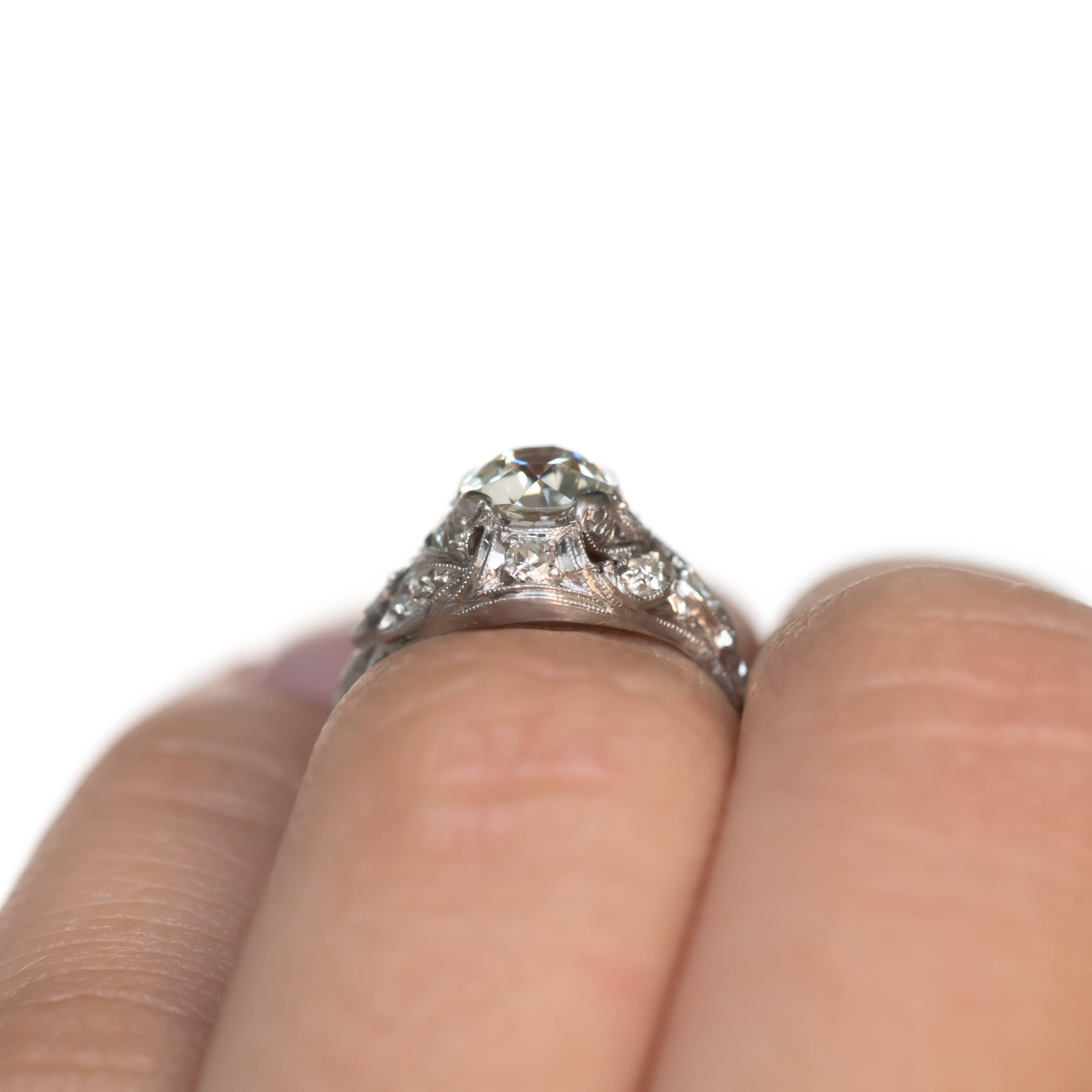 GIA Certified 0.76 Carat Diamond Platinum Engagement Ring 2