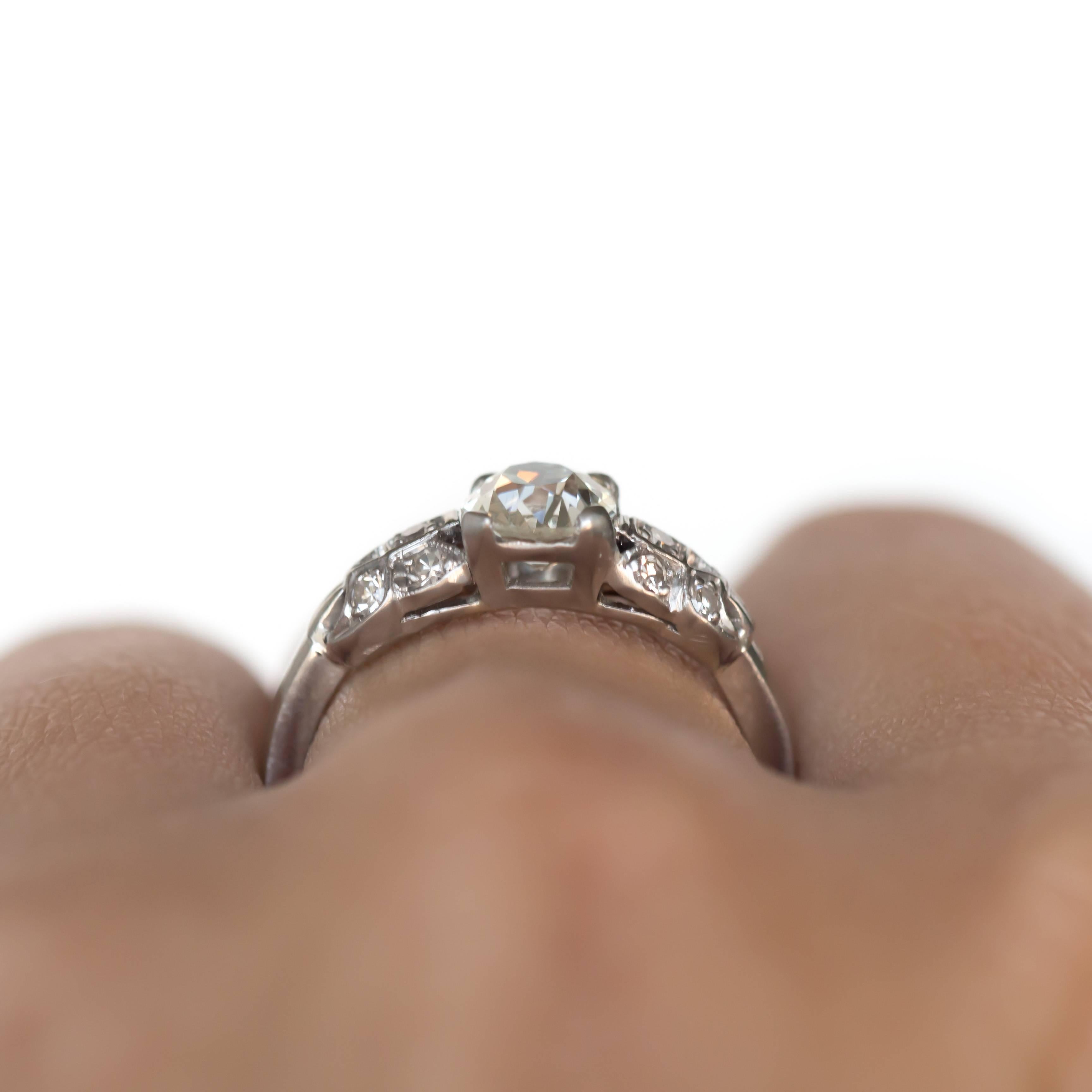 GIA Certified 0.90 Carat Diamond Platinum Engagement Ring 3