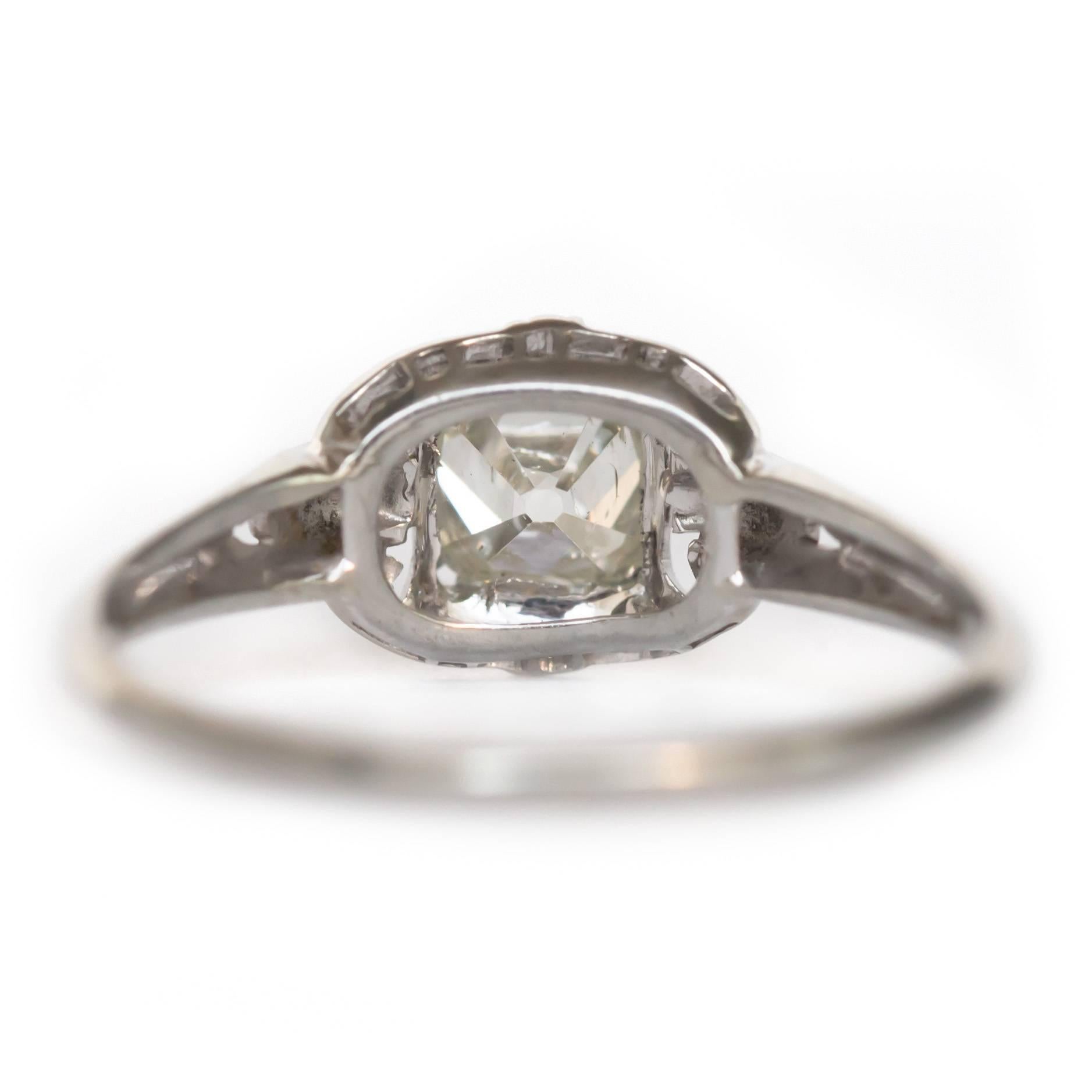 GIA Certified 0.57 Carat Diamond White Gold Engagement Ring In Excellent Condition For Sale In Atlanta, GA