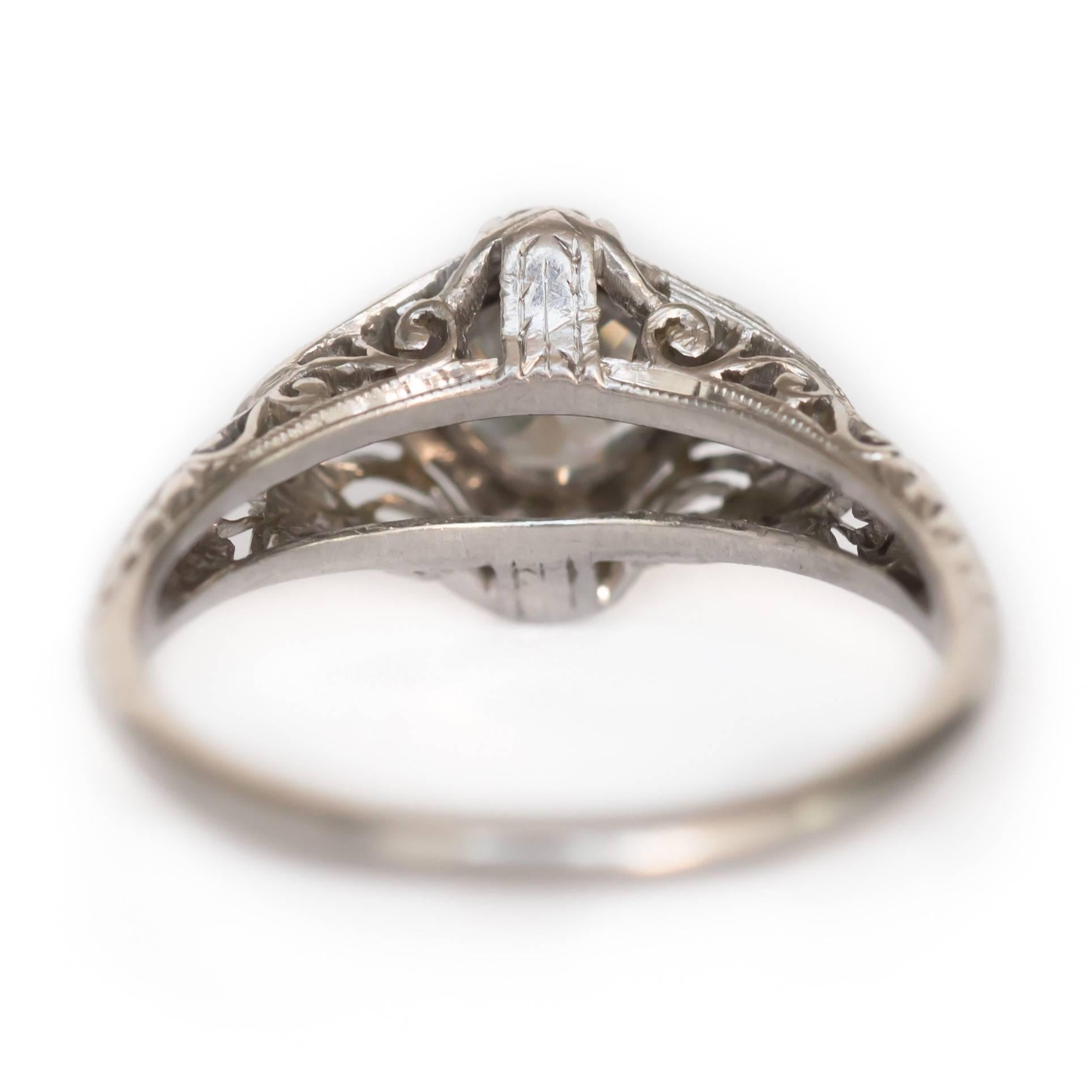 Bague de fiançailles en platine avec un diamant de 0,60 carat certifié GIA Excellent état - En vente à Hicksville, NY