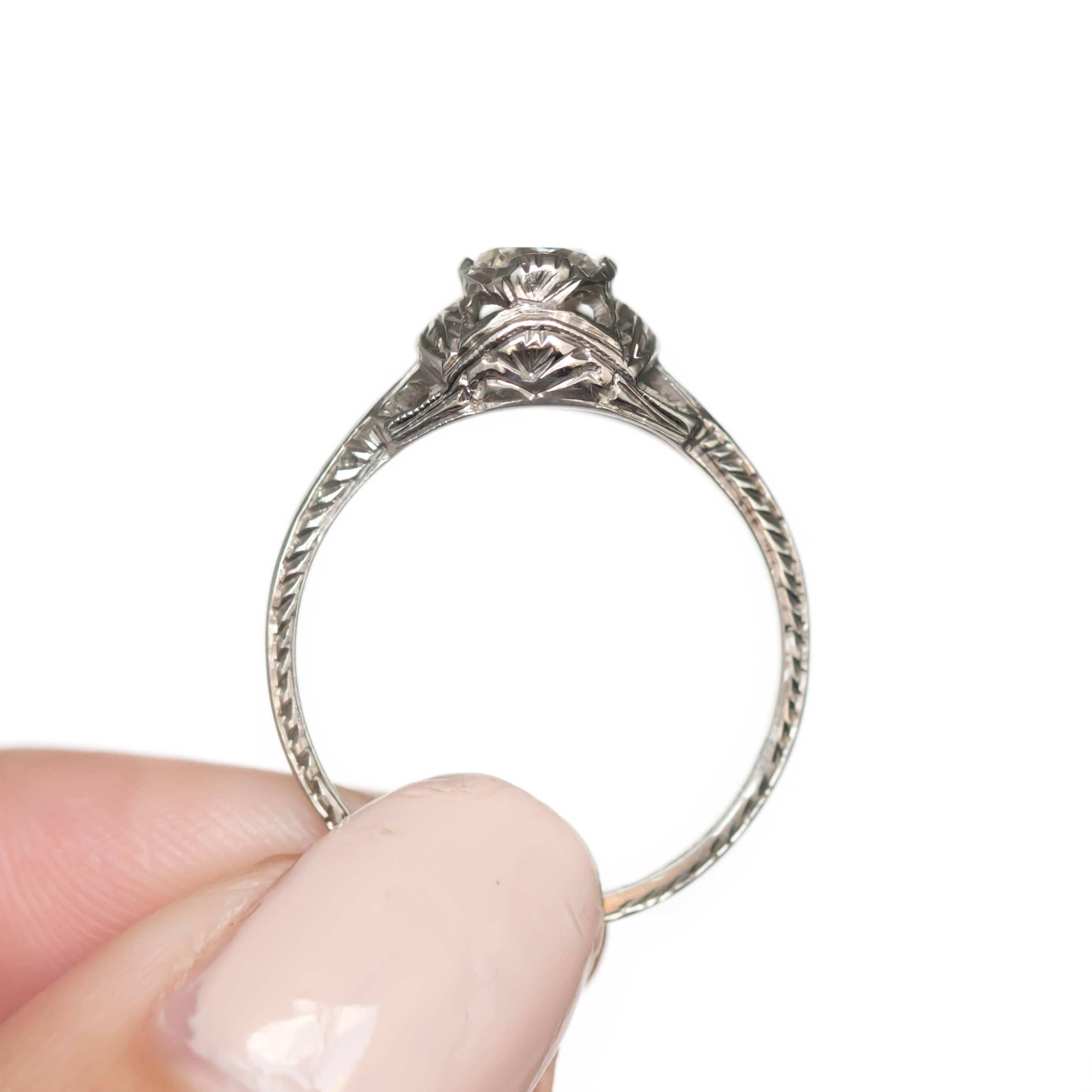 Donna Anello di fidanzamento in platino con diamante certificato GIA da 0.48 carati in vendita