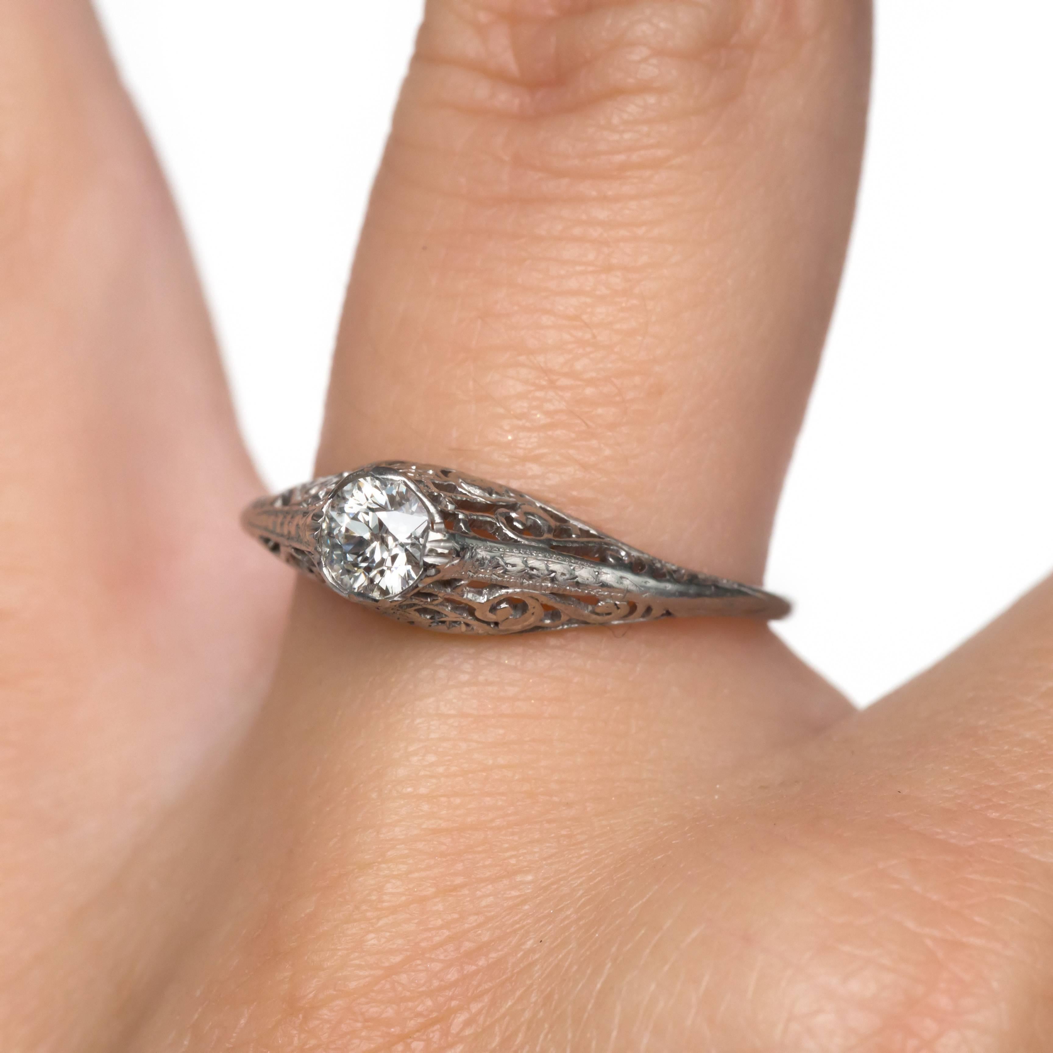 .33 Carat Diamond Platinum Engagement Ring In Excellent Condition For Sale In Atlanta, GA