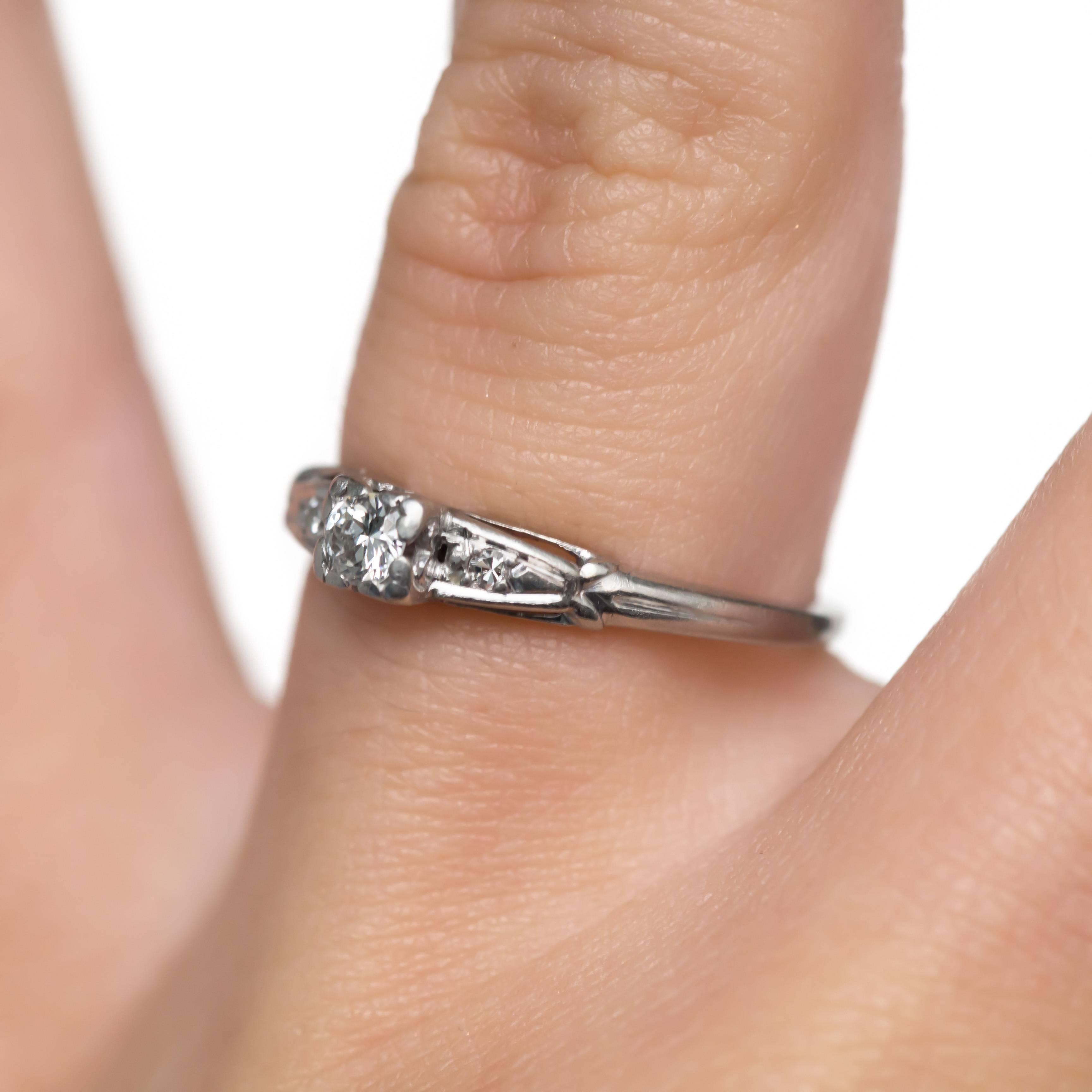 .10 Carat Diamond Platinum Engagement Ring In Excellent Condition For Sale In Atlanta, GA