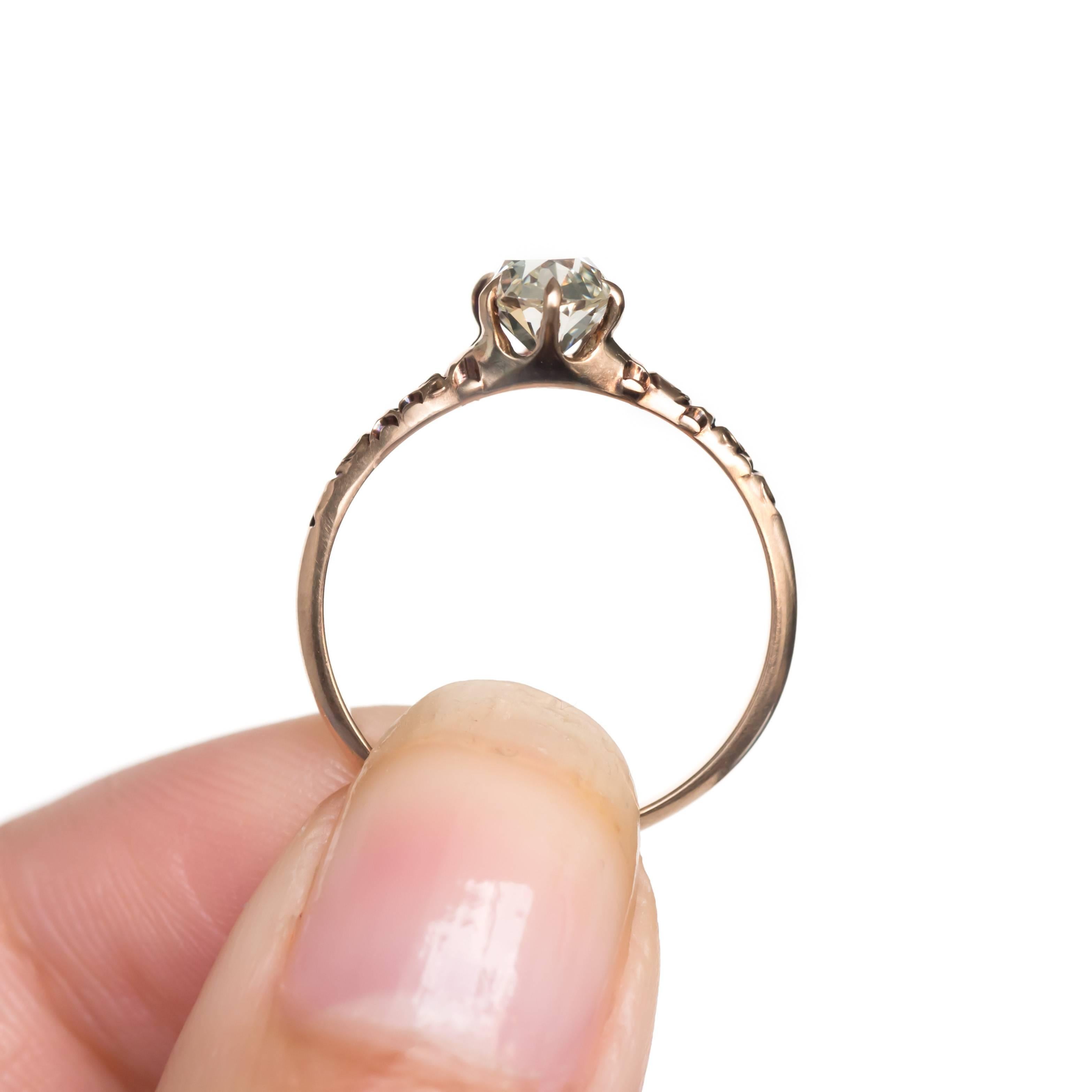 .83 Carat Diamond Rose Gold Engagement Ring In Excellent Condition In Atlanta, GA