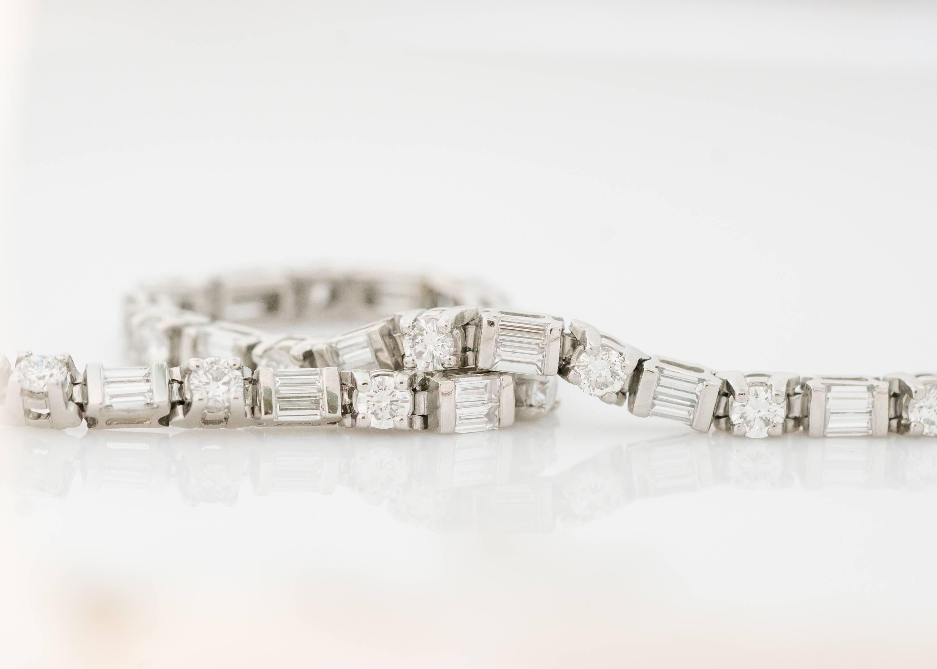 5 carat tennis bracelet platinum