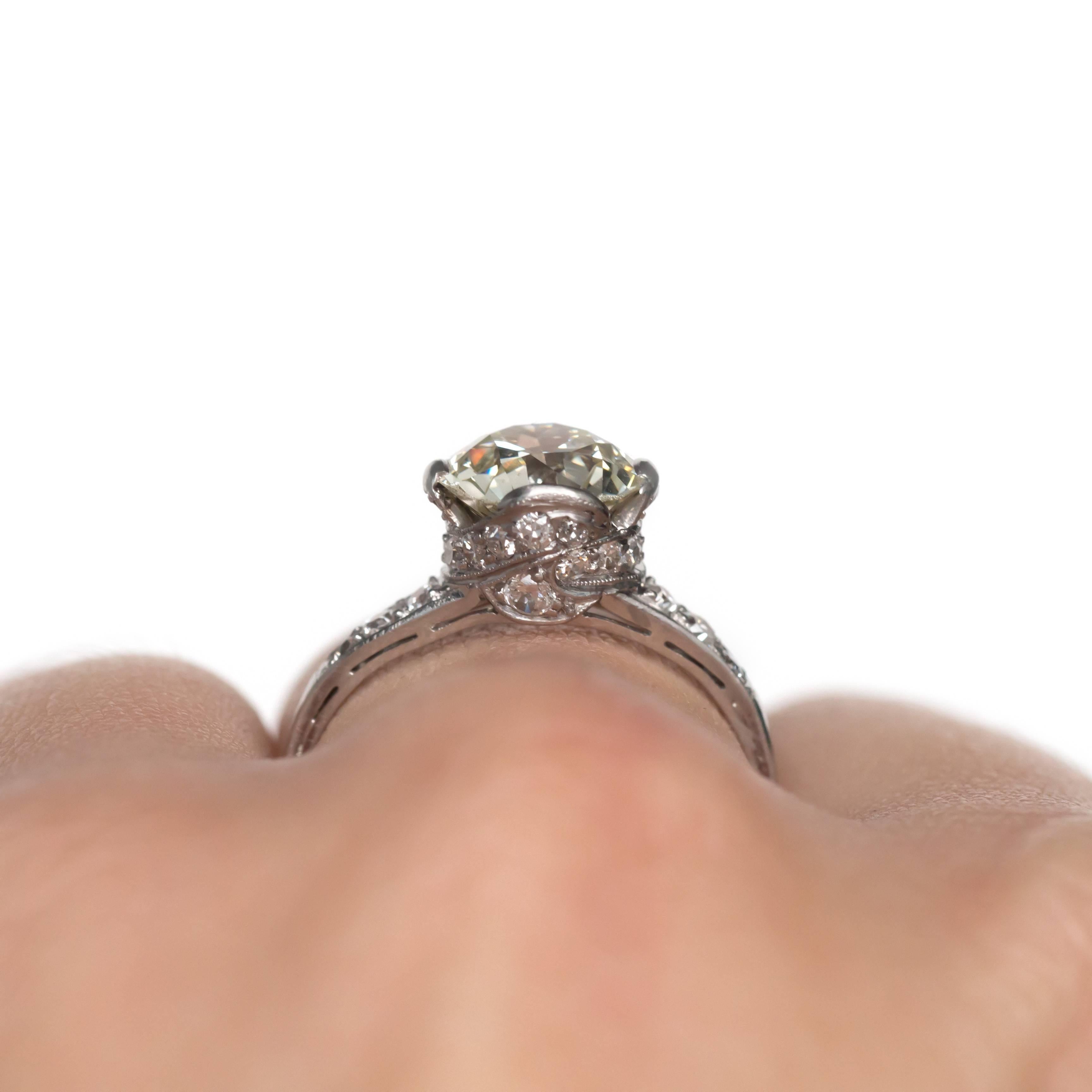 2.01 Carat Diamond Platinum Engagement Ring 3