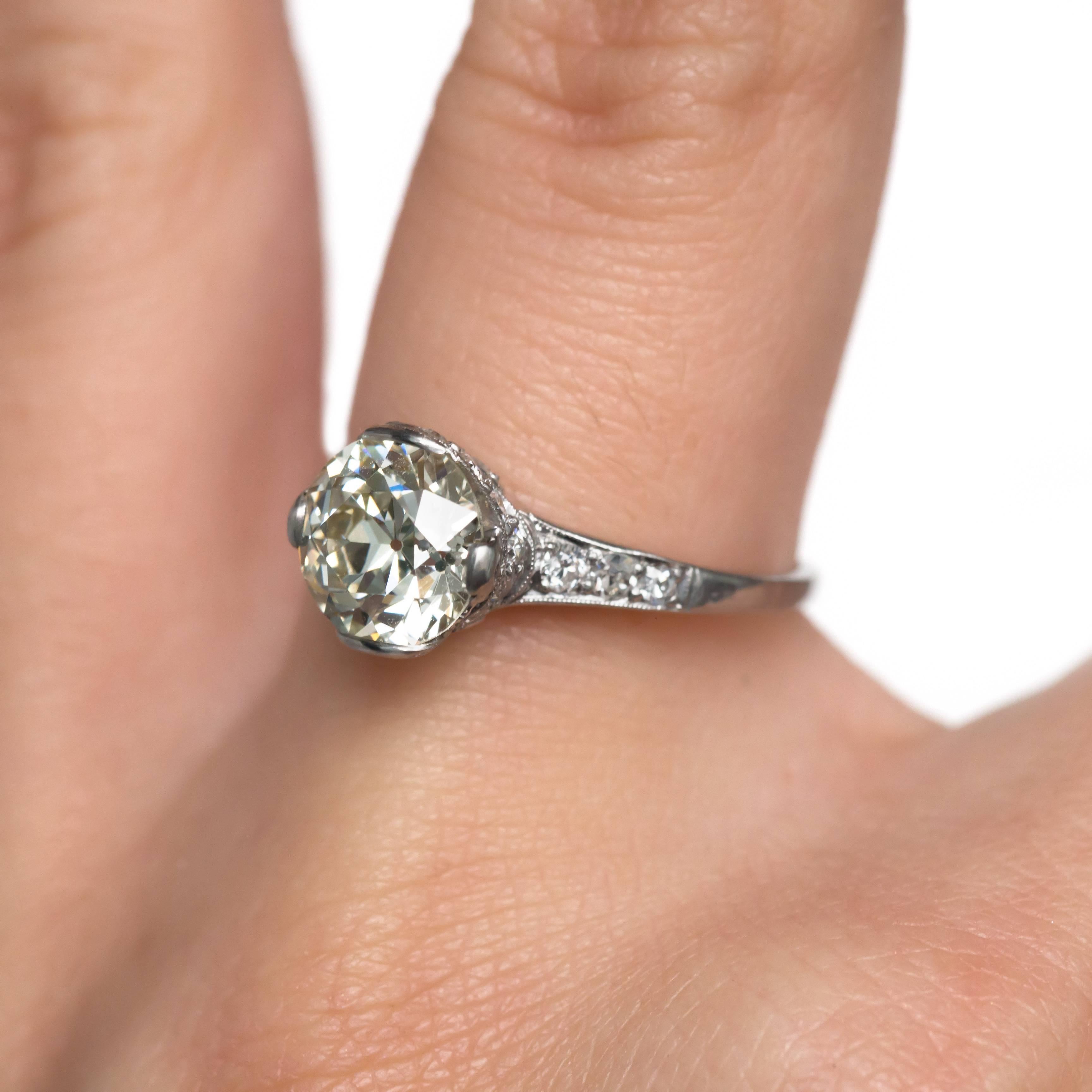 2.01 Carat Diamond Platinum Engagement Ring 2