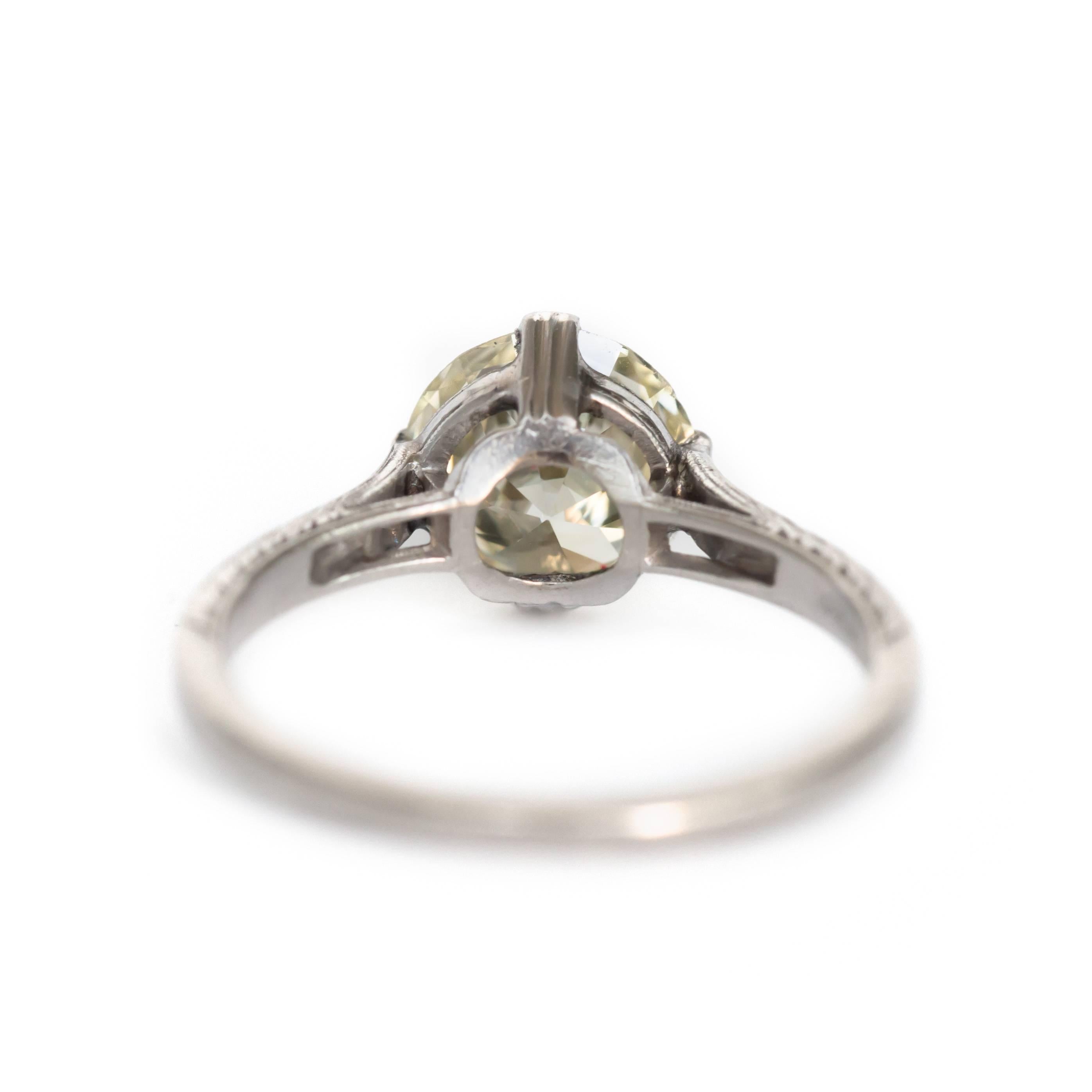 Edwardian 2.40 Carat Diamond Platinum Engagement Ring