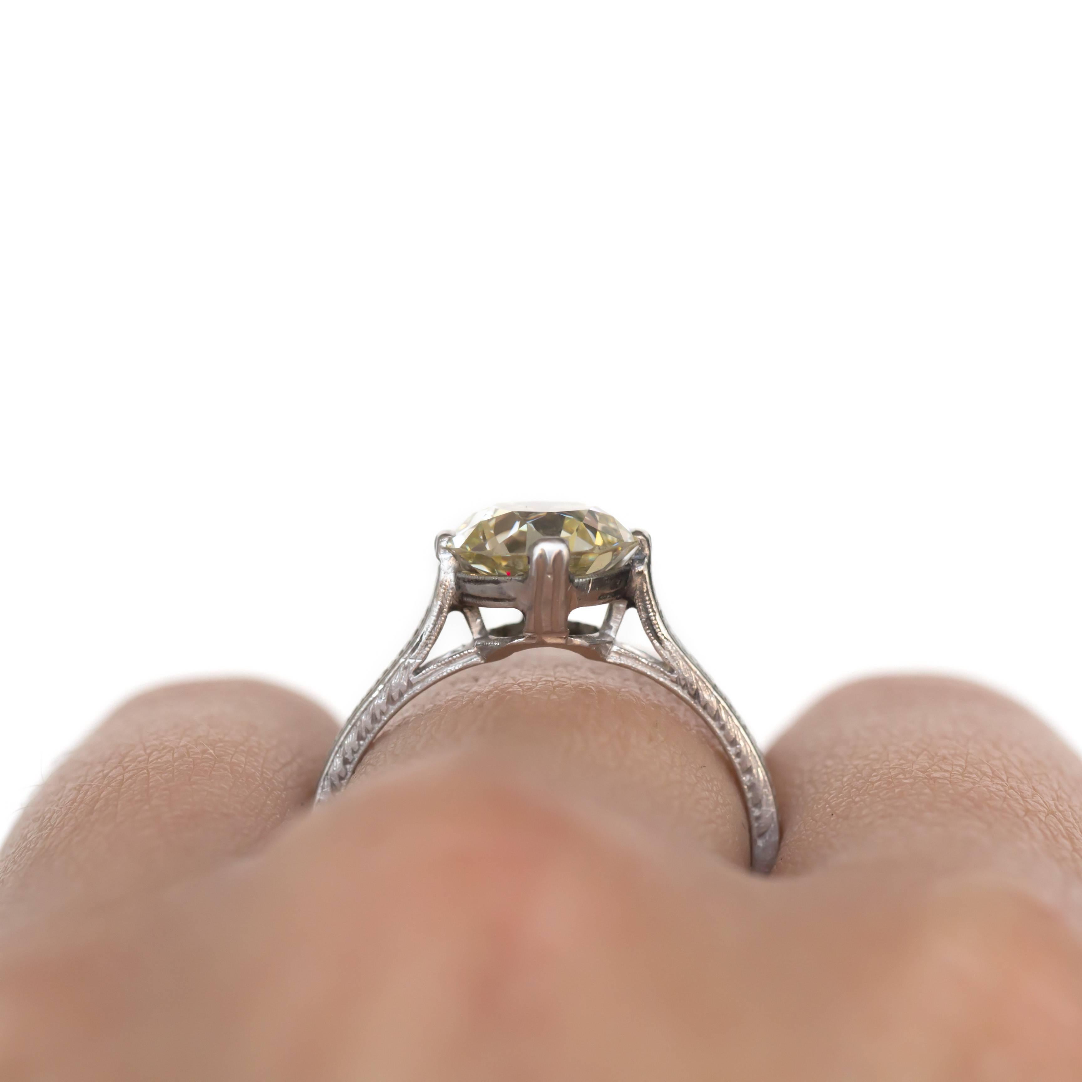 2.40 Carat Diamond Platinum Engagement Ring 2