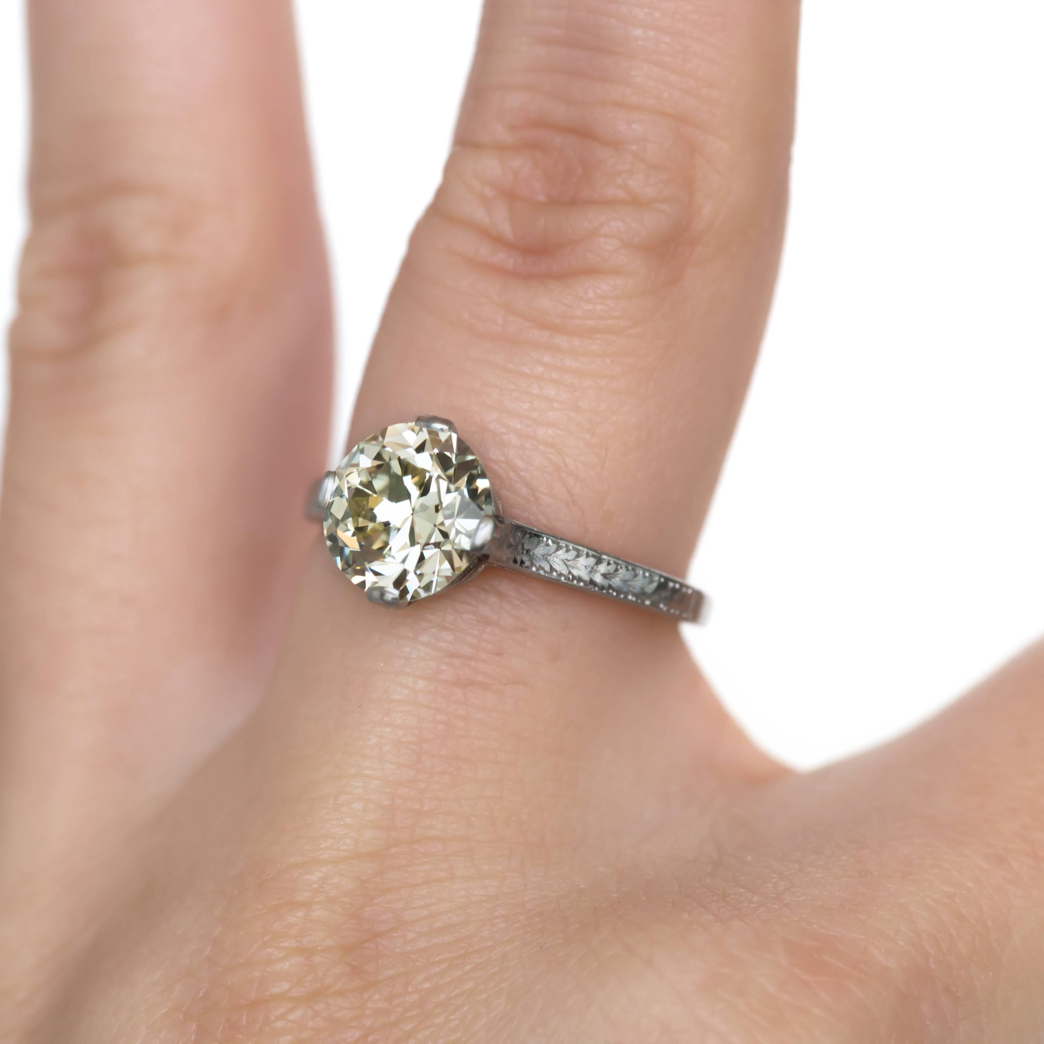 2.40 Carat Diamond Platinum Engagement Ring 1
