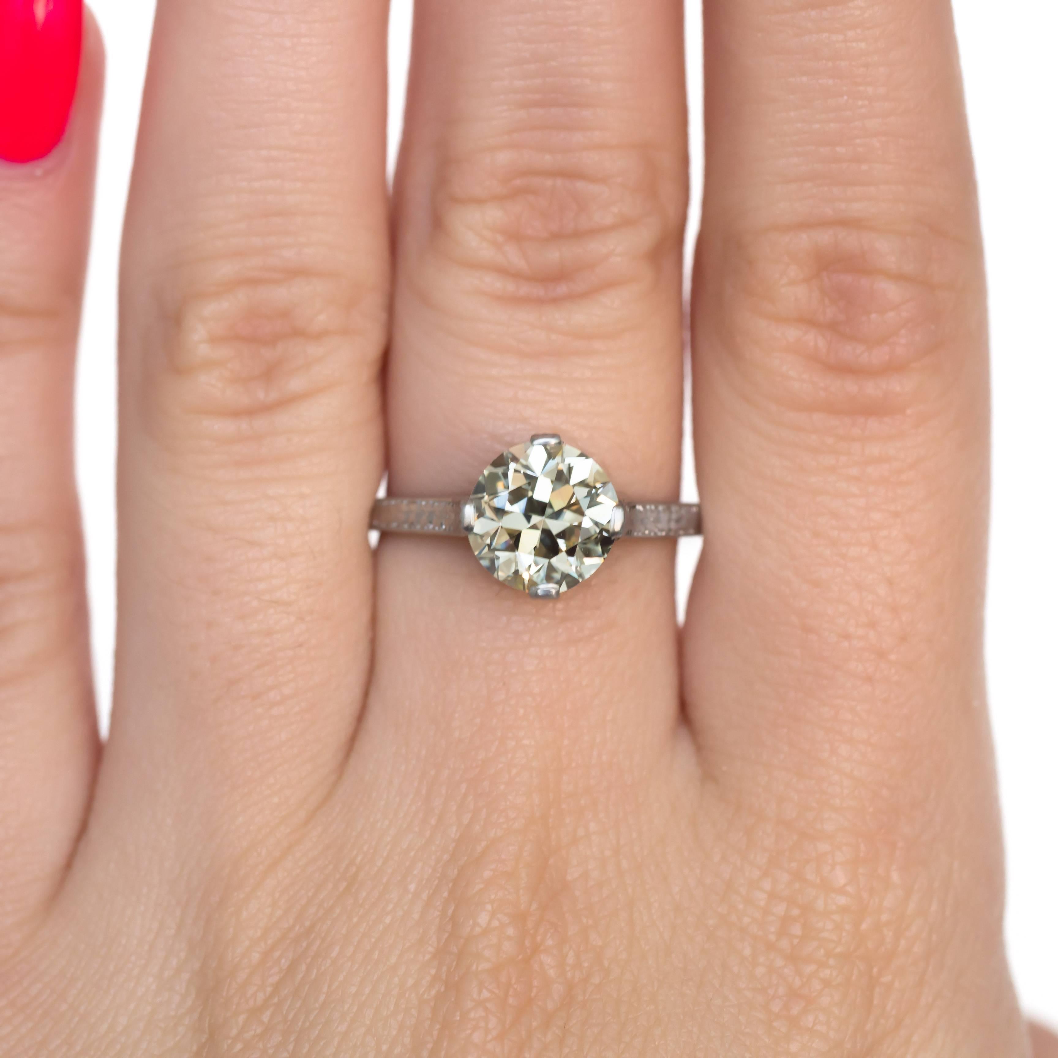 Women's 2.40 Carat Diamond Platinum Engagement Ring