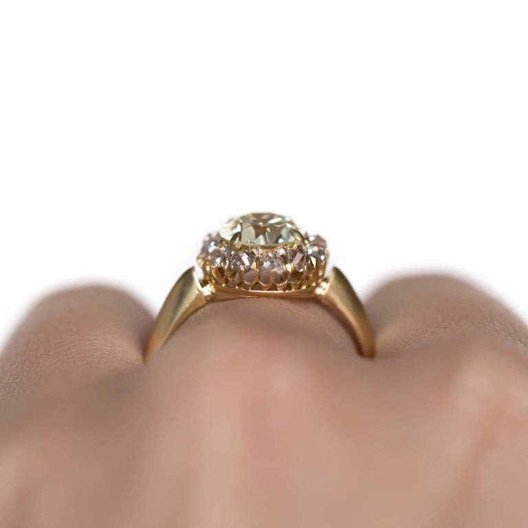 1.75 Carat Diamond Yellow Gold Engagement Ring For Sale at 1stDibs 1.
