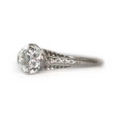 GIA-zertifizierter 1,08 Karat Diamant-Platin-Verlobungsring