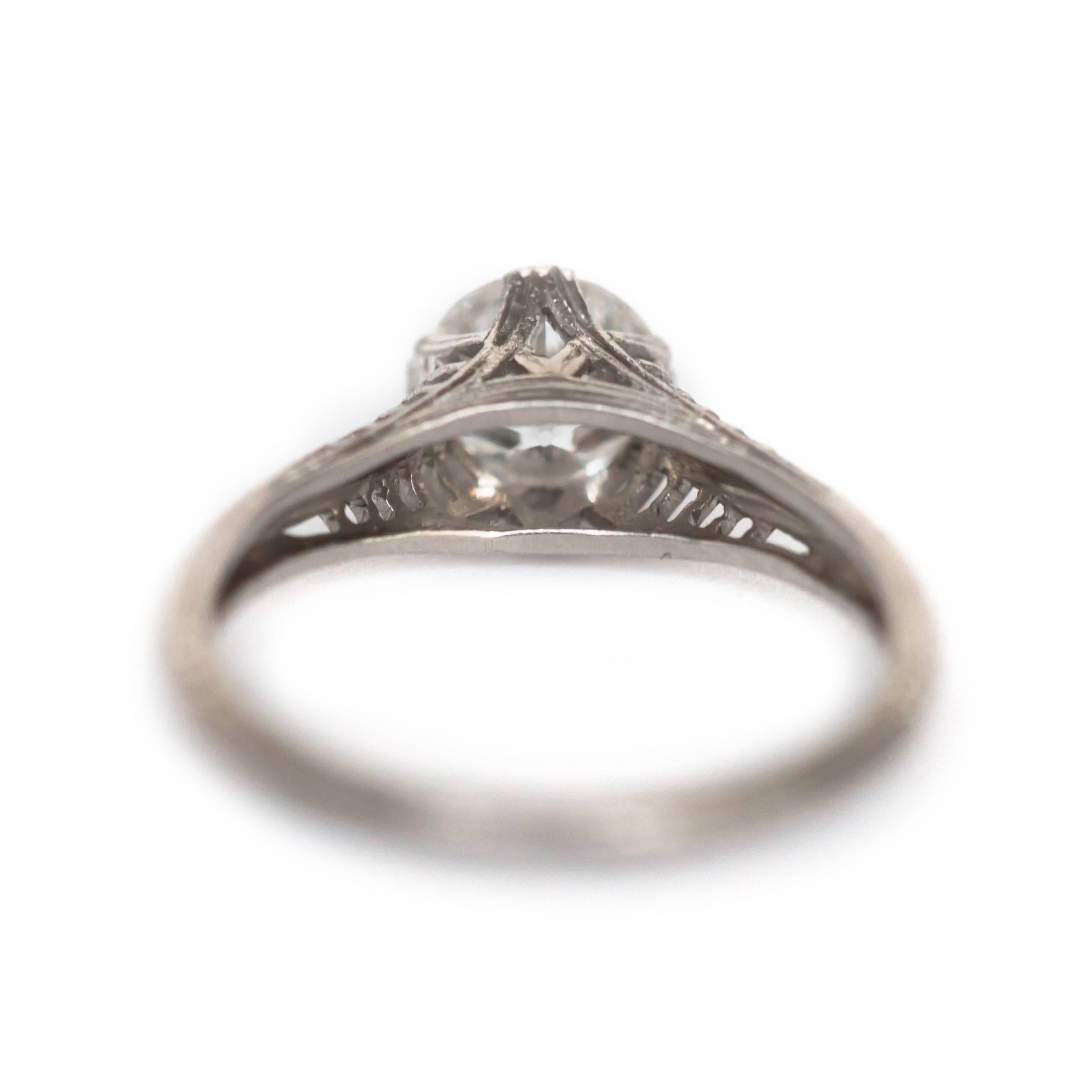 Bague de fiançailles en platine avec diamant certifié GIA de 1,08 carat Excellent état - En vente à Hicksville, NY