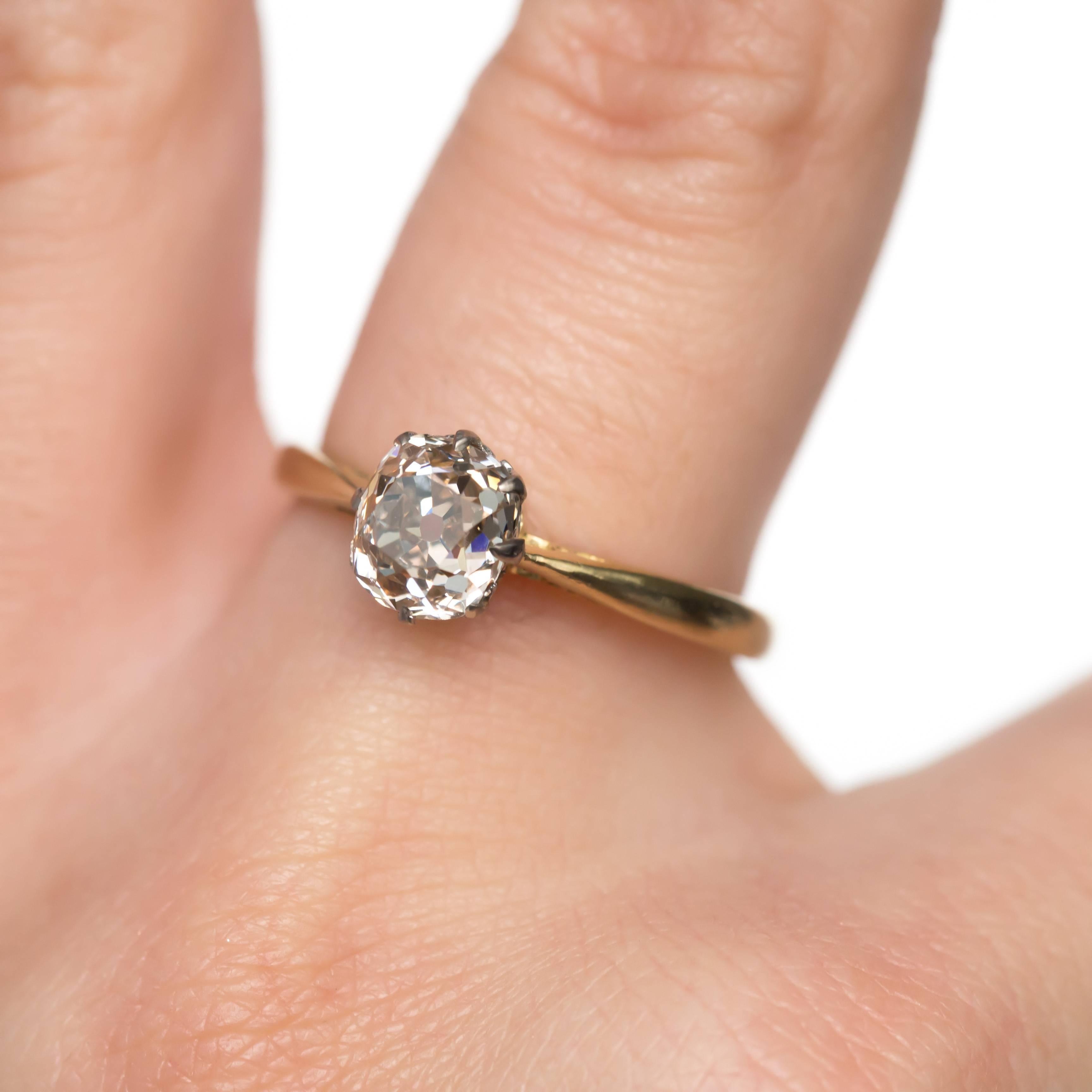 1.51 Carat Diamond 14 Karat Yellow Gold Engagement Ring 1