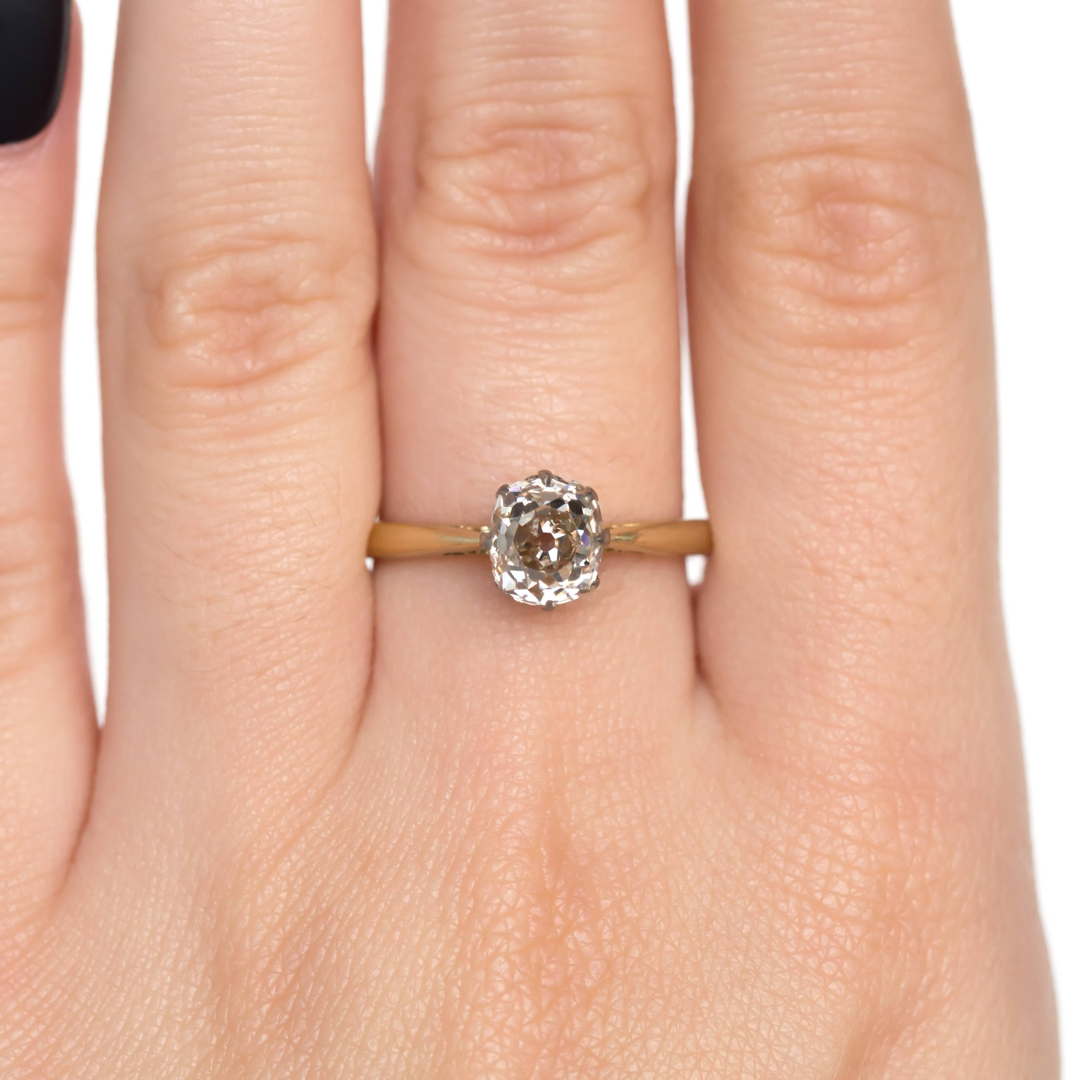 Women's 1.51 Carat Diamond 14 Karat Yellow Gold Engagement Ring
