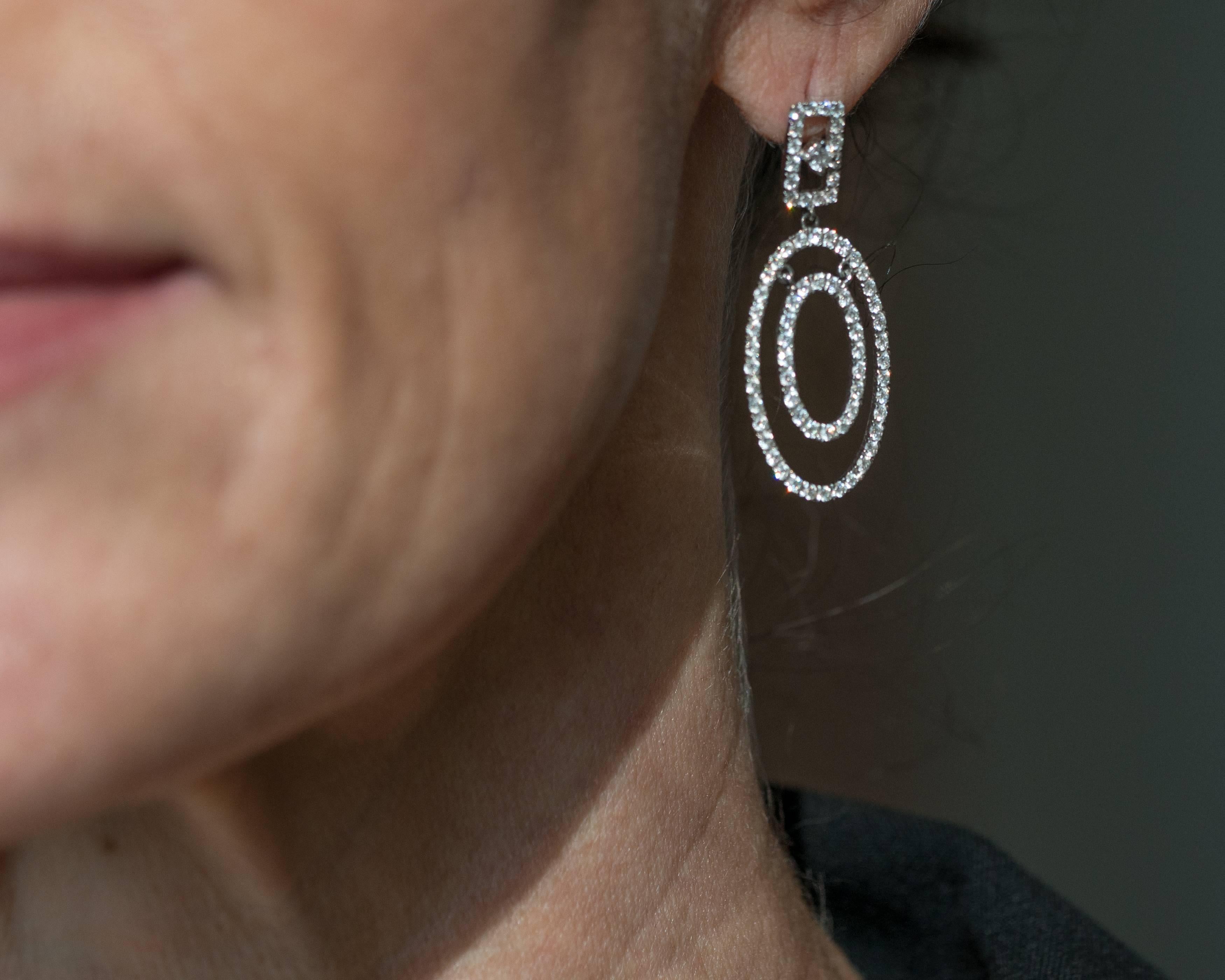 two carat diamond earrings