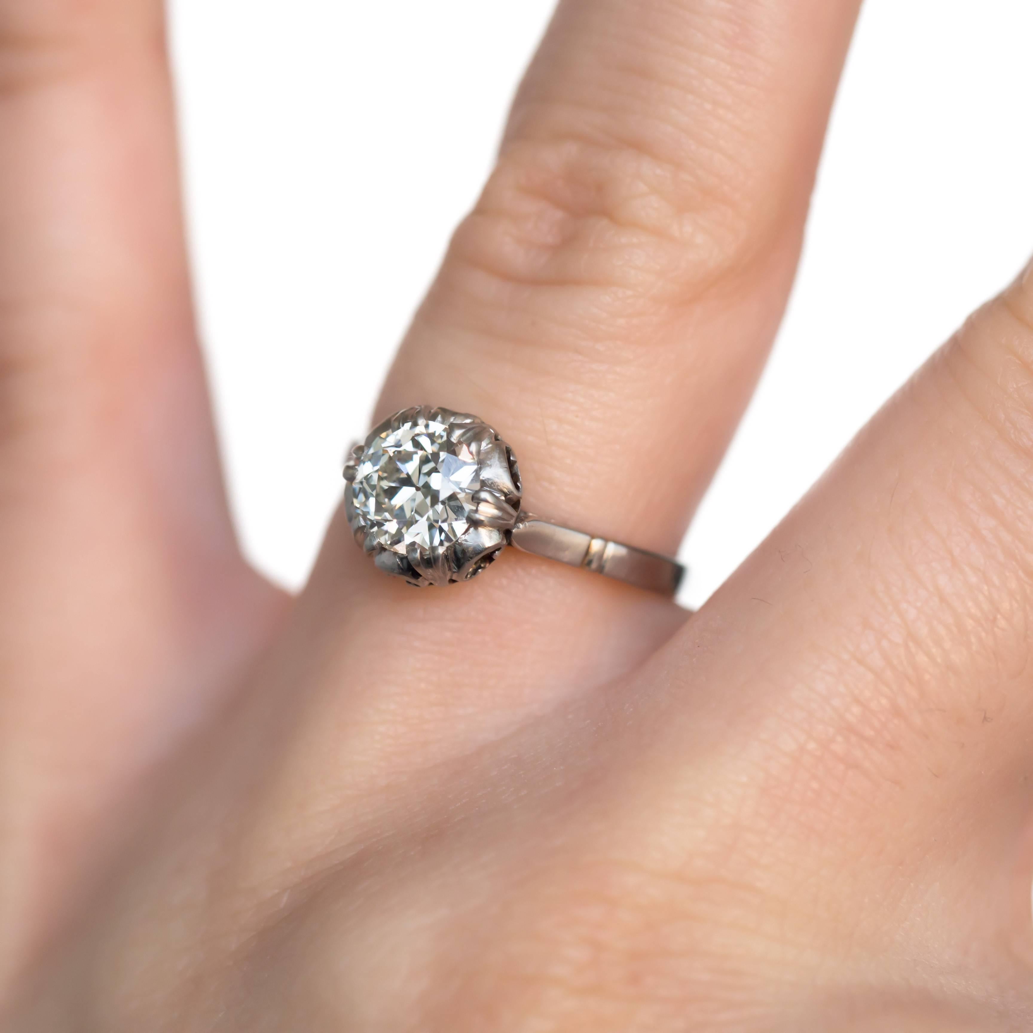 GIA Certified 0.96 Carat Diamond Platinum Engagement Ring For Sale 1