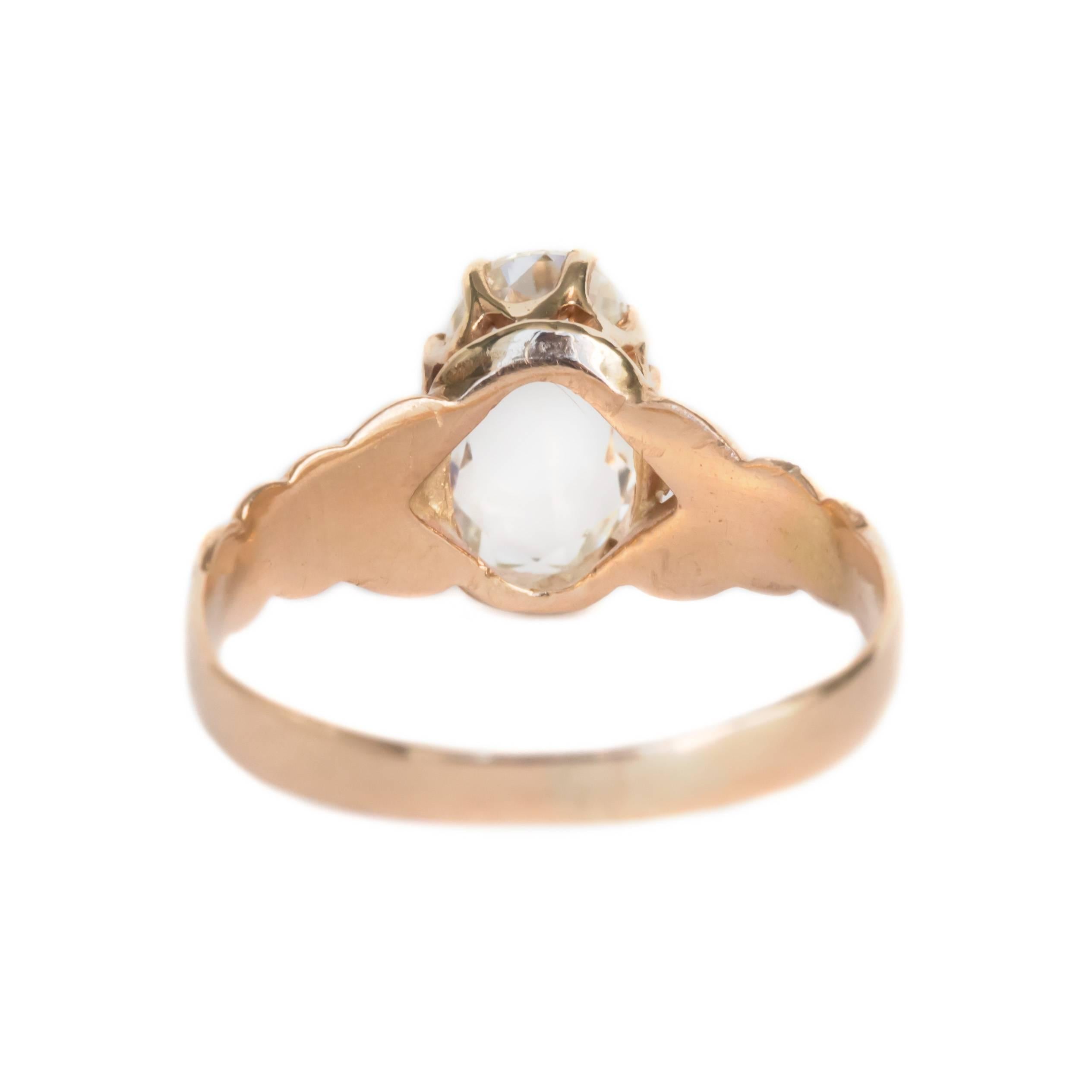 1.00 Carat Diamond Yellow Gold Diamond Engagement Ring In Excellent Condition For Sale In Hicksville, NY