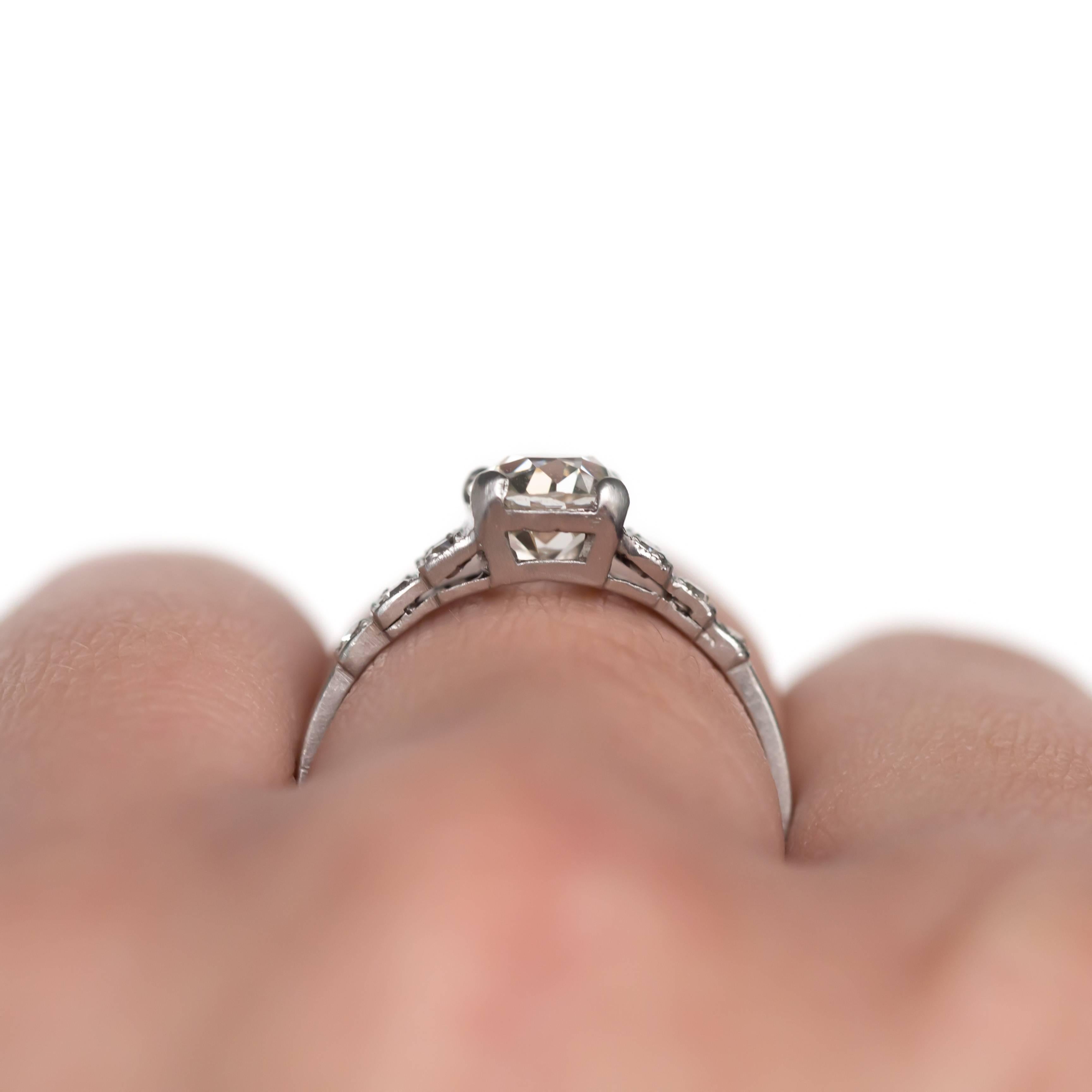 Women's 1.17 Carat Diamond Platinum Engagement Ring