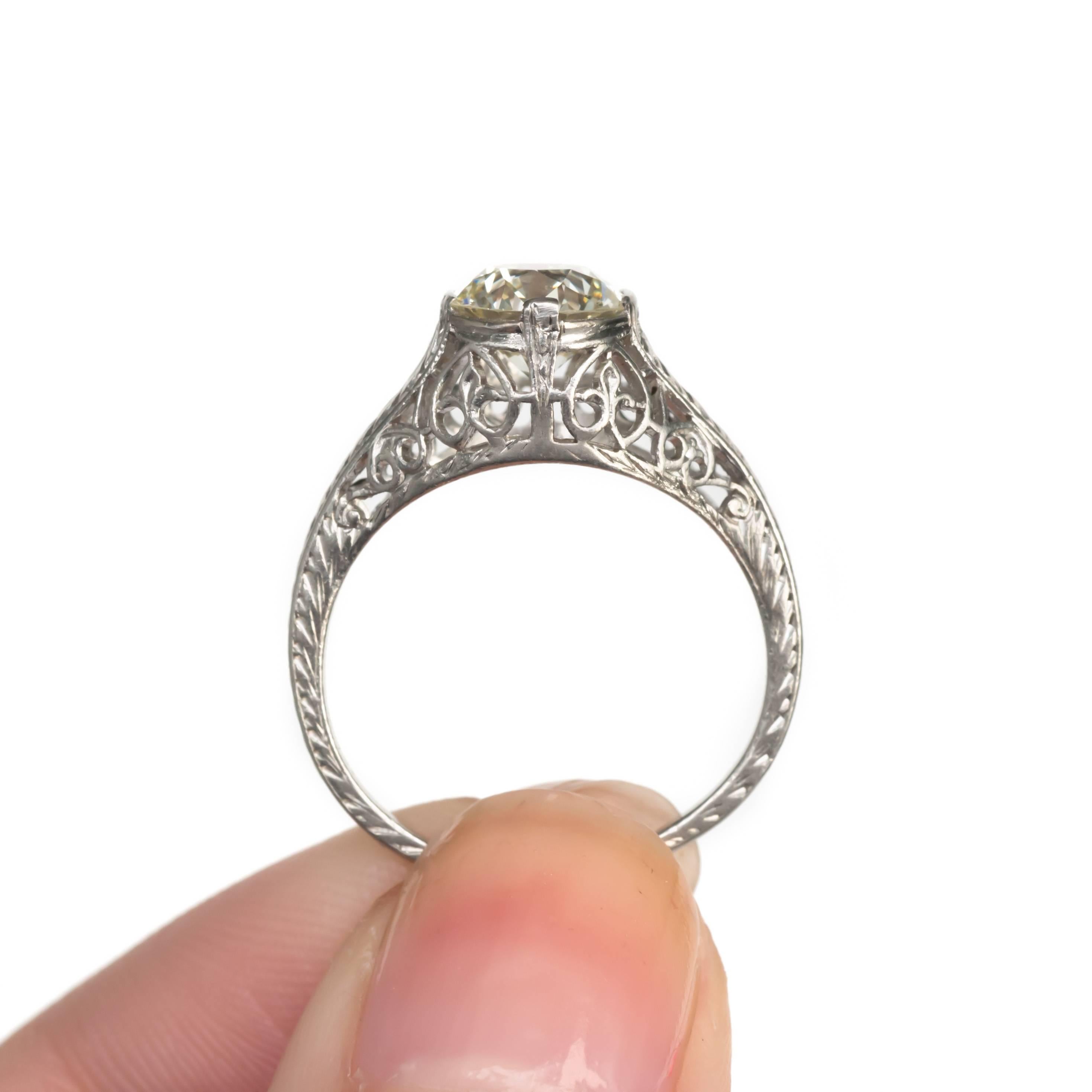 Women's GIA Certified 1.40 Carat Diamond Platinum Engagement Ring