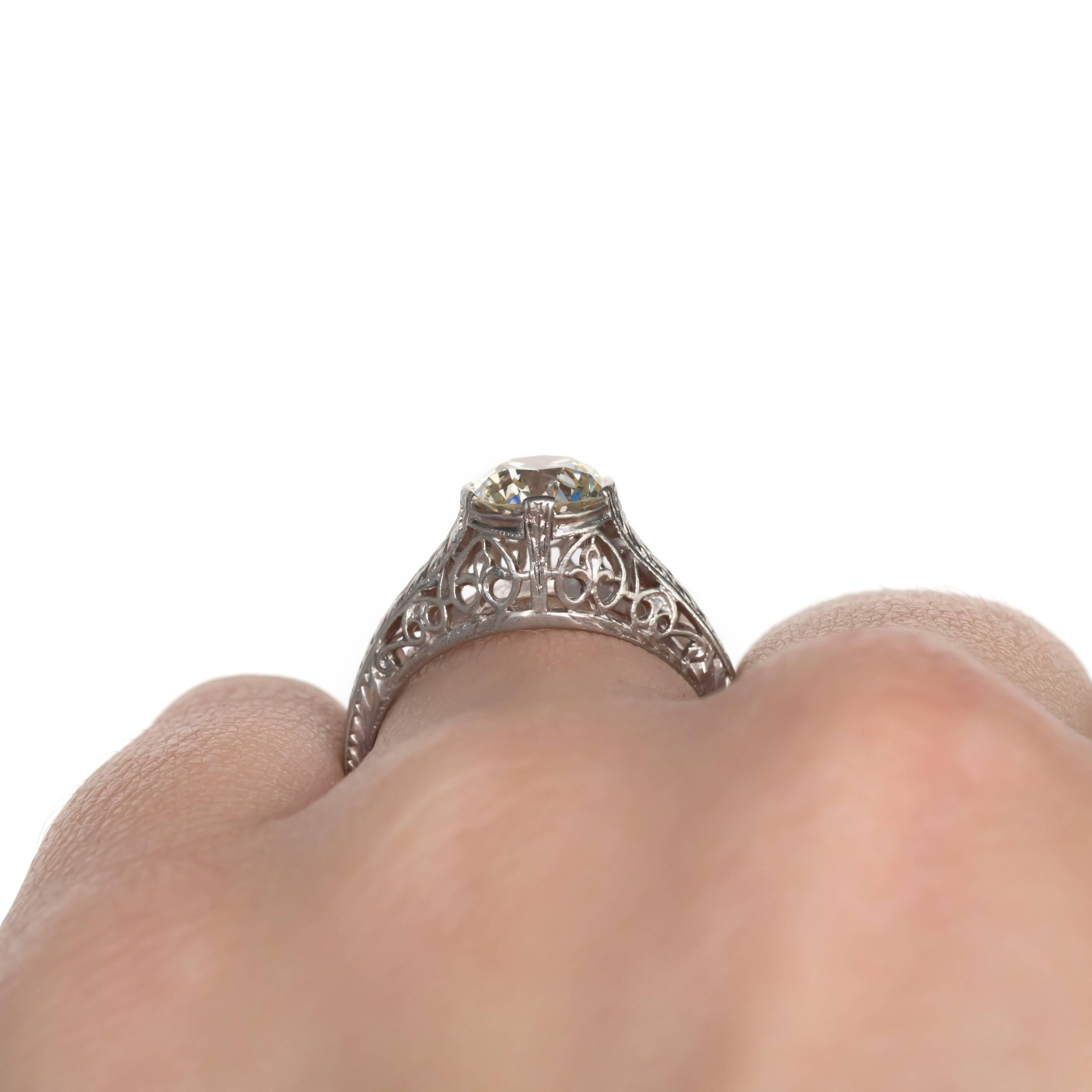 GIA Certified 1.40 Carat Diamond Platinum Engagement Ring 3
