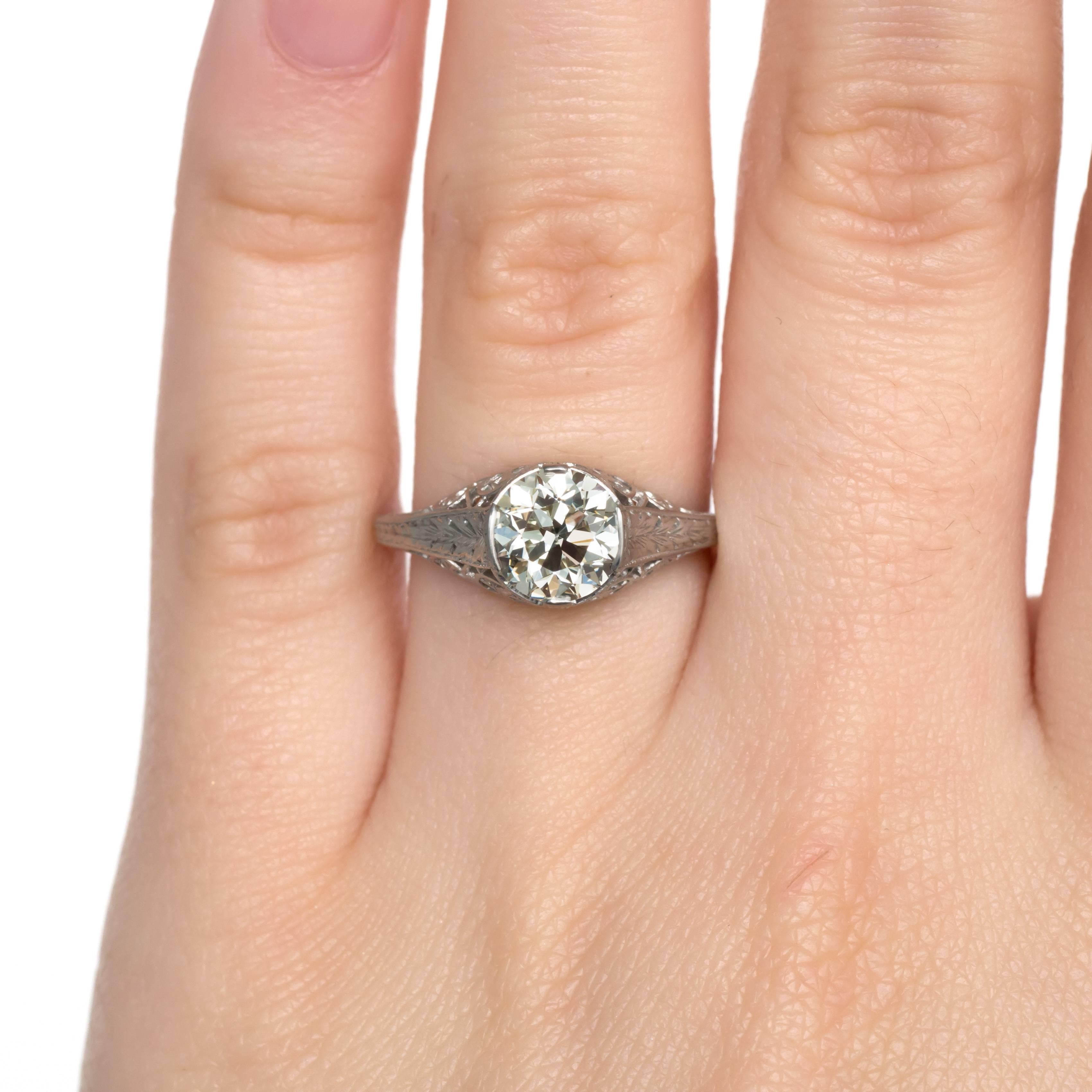 GIA Certified 1.40 Carat Diamond Platinum Engagement Ring 1