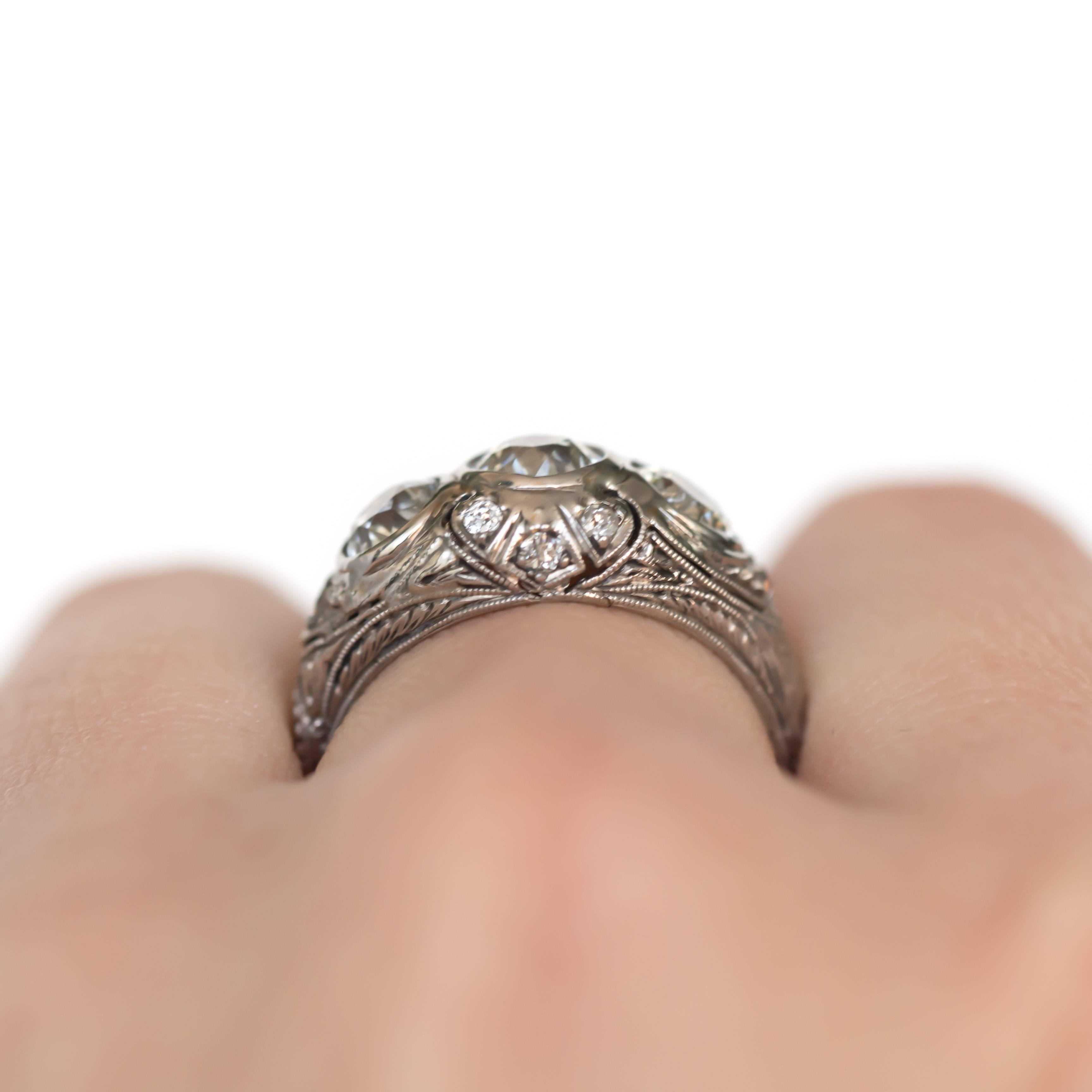 .55 Carat Diamond Platinum Engagement Ring For Sale 1