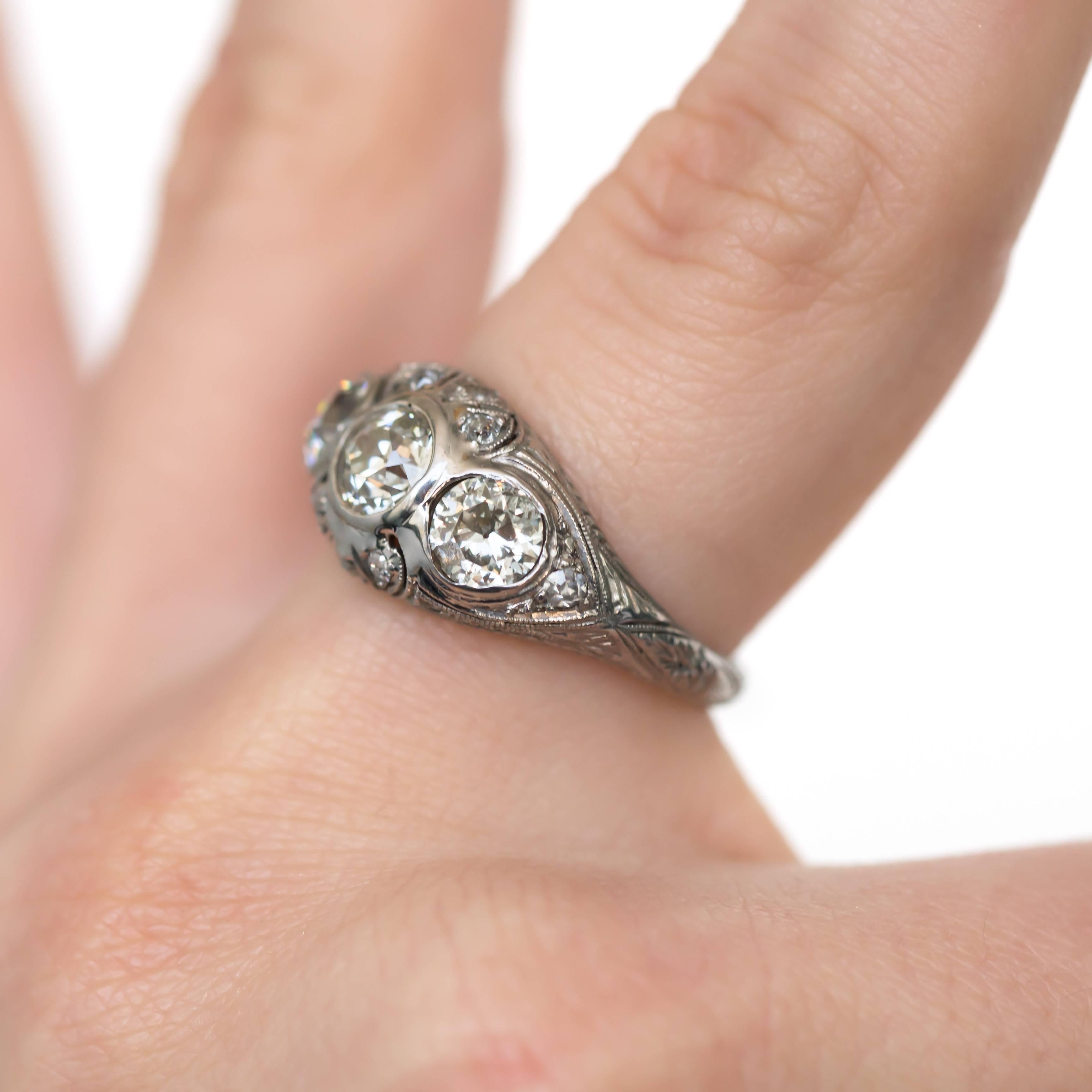 Women's .55 Carat Diamond Platinum Engagement Ring For Sale