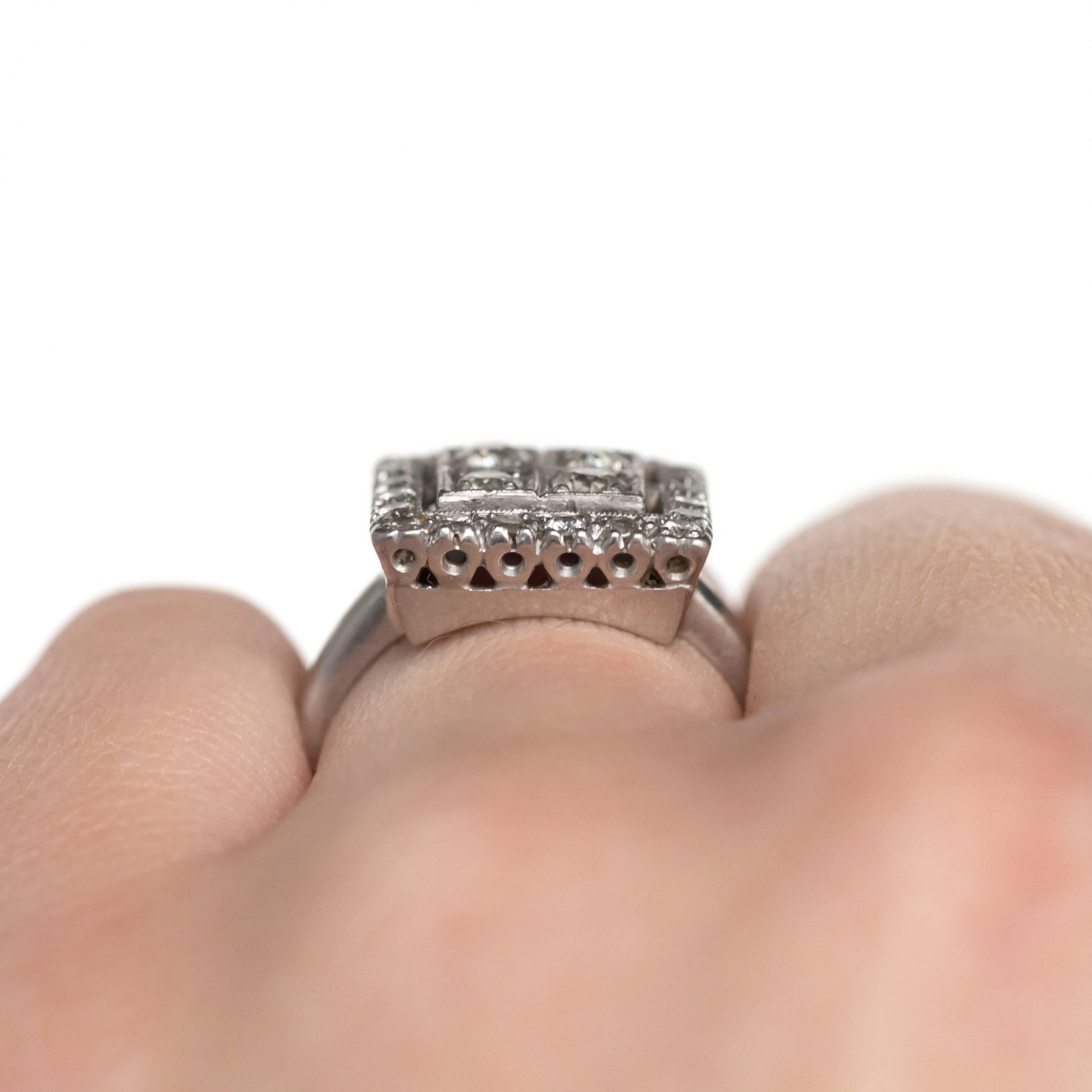 .50 Carat, Total Weight Diamond Platinum Engagement Ring For Sale 2