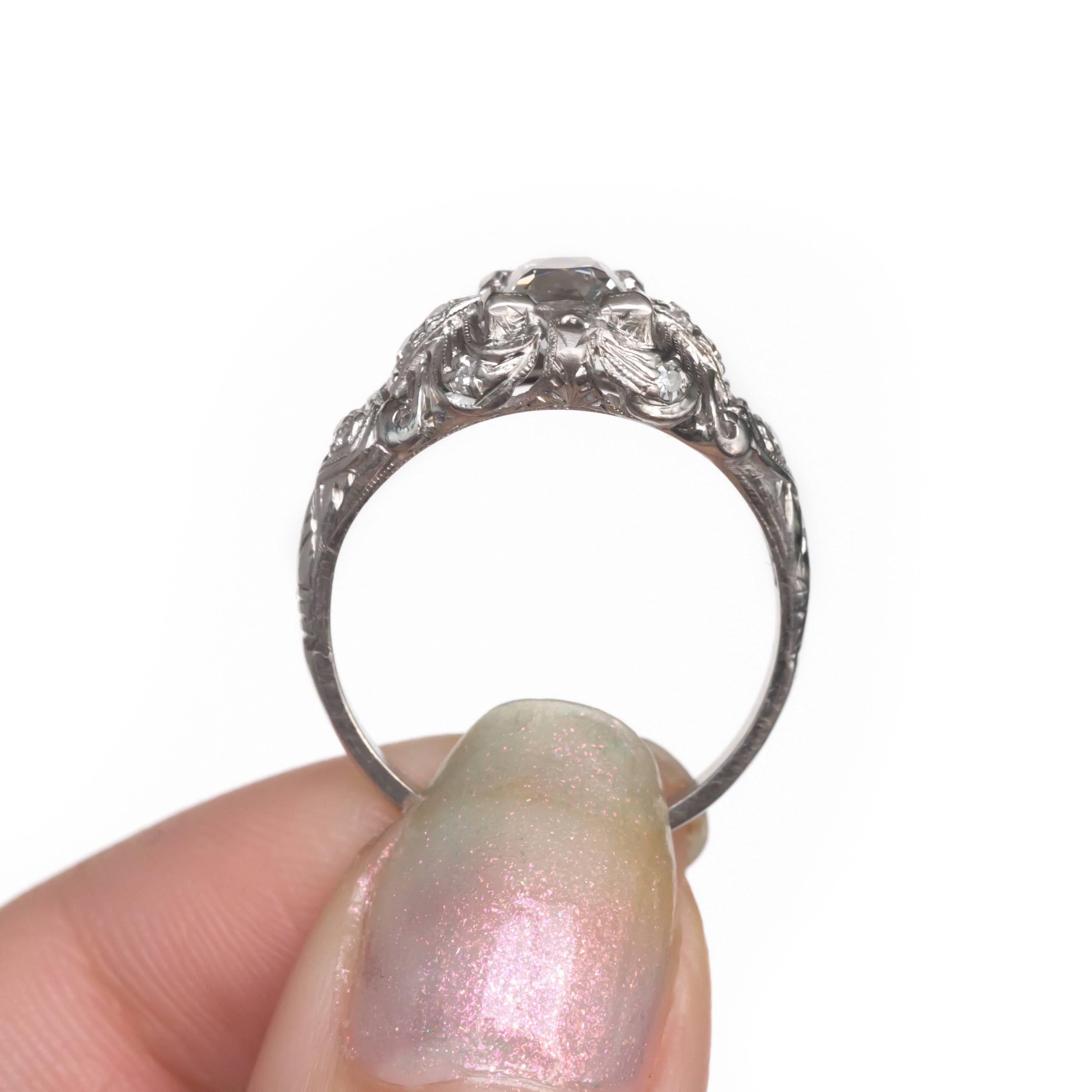 Women's GIA Certified 1.04 Carat Diamond Platinum Engagement Ring
