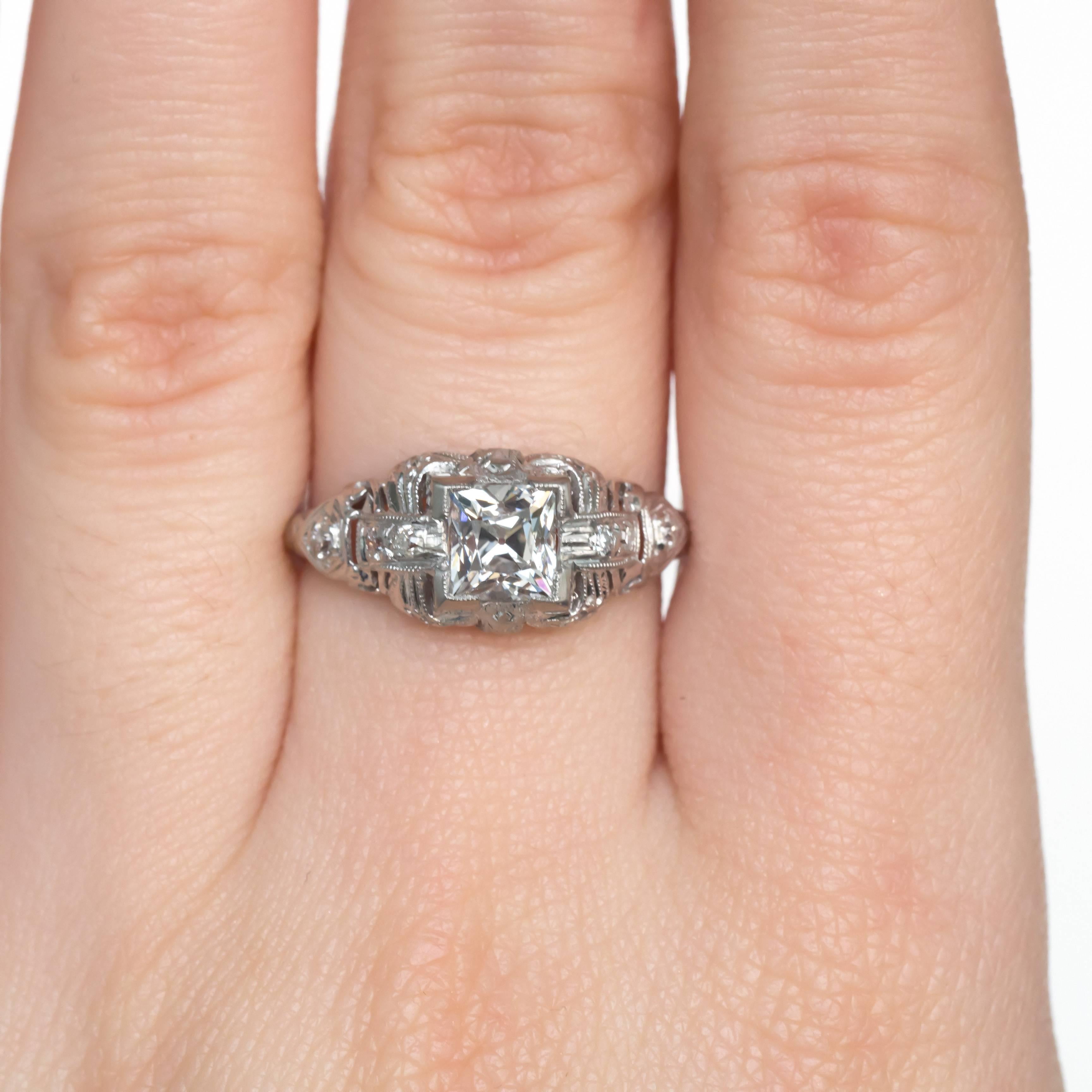 GIA Certified 1.04 Carat Diamond Platinum Engagement Ring 2