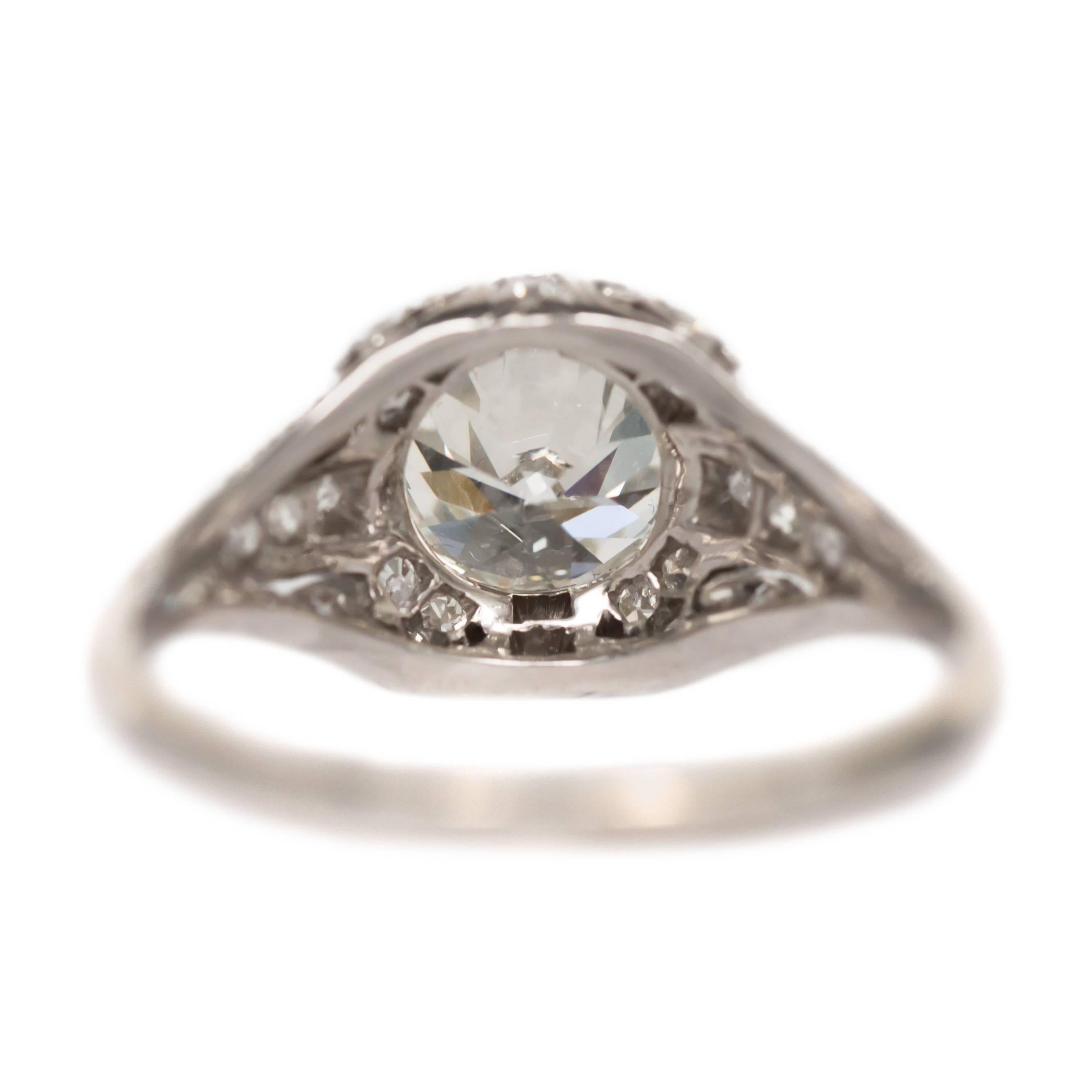 1.90 Carat Diamond Platinum Engagement Ring In Excellent Condition In Atlanta, GA