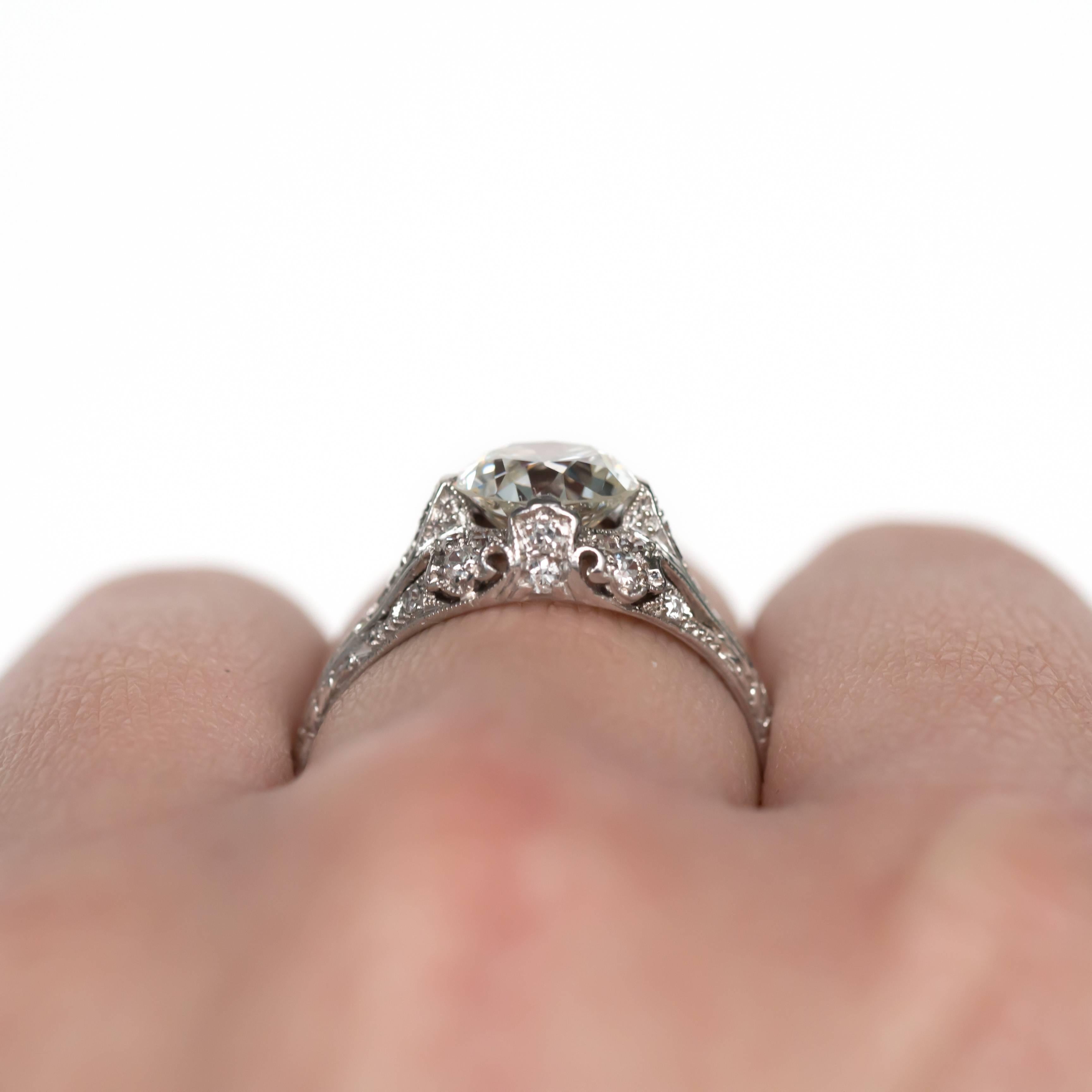 1.90 Carat Diamond Platinum Engagement Ring 3