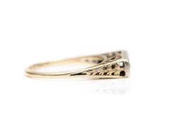 1920 Art Deco Sapphire and Diamond Two-Tone Ring