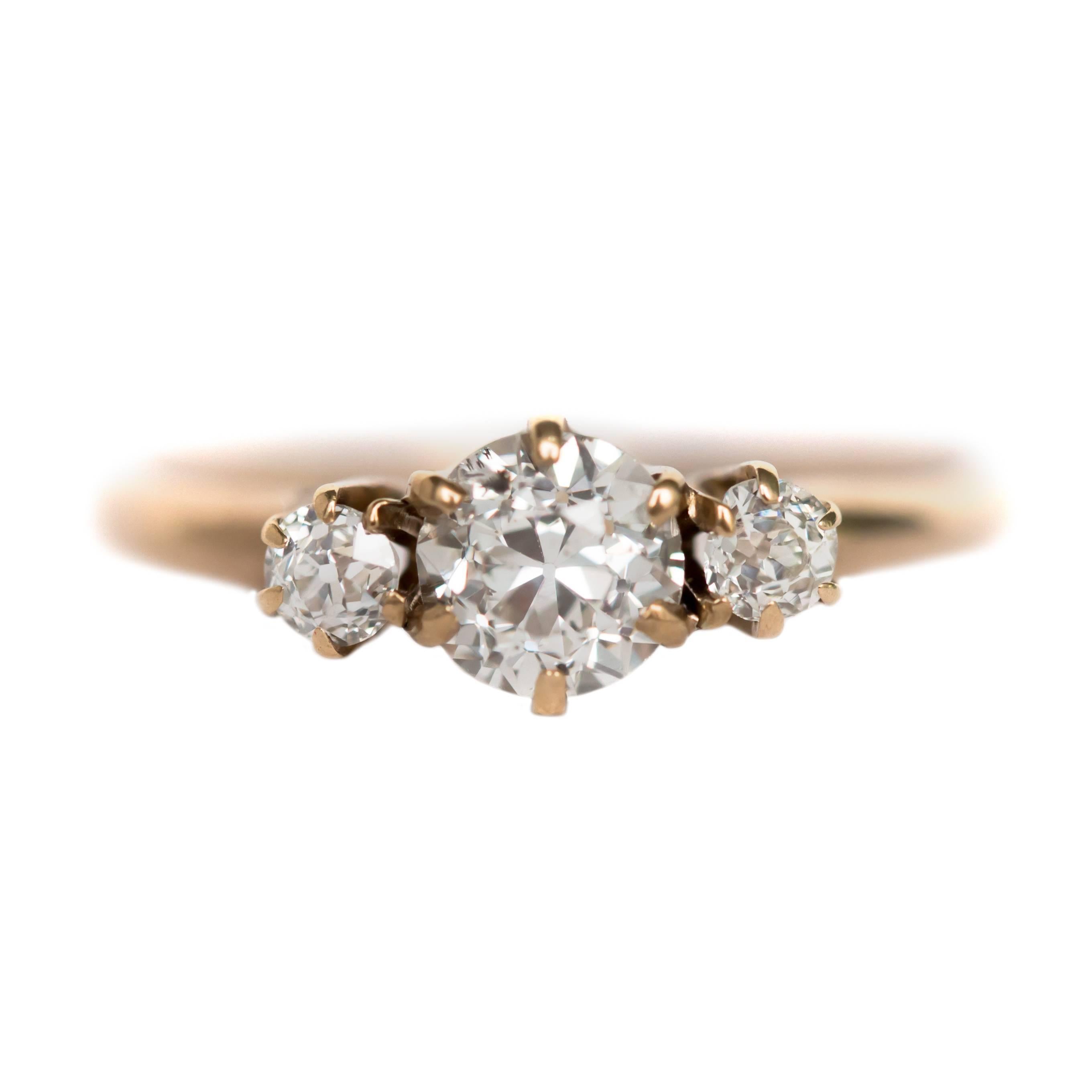 .50 Carat Diamond Yellow Gold Engagement Ring For Sale